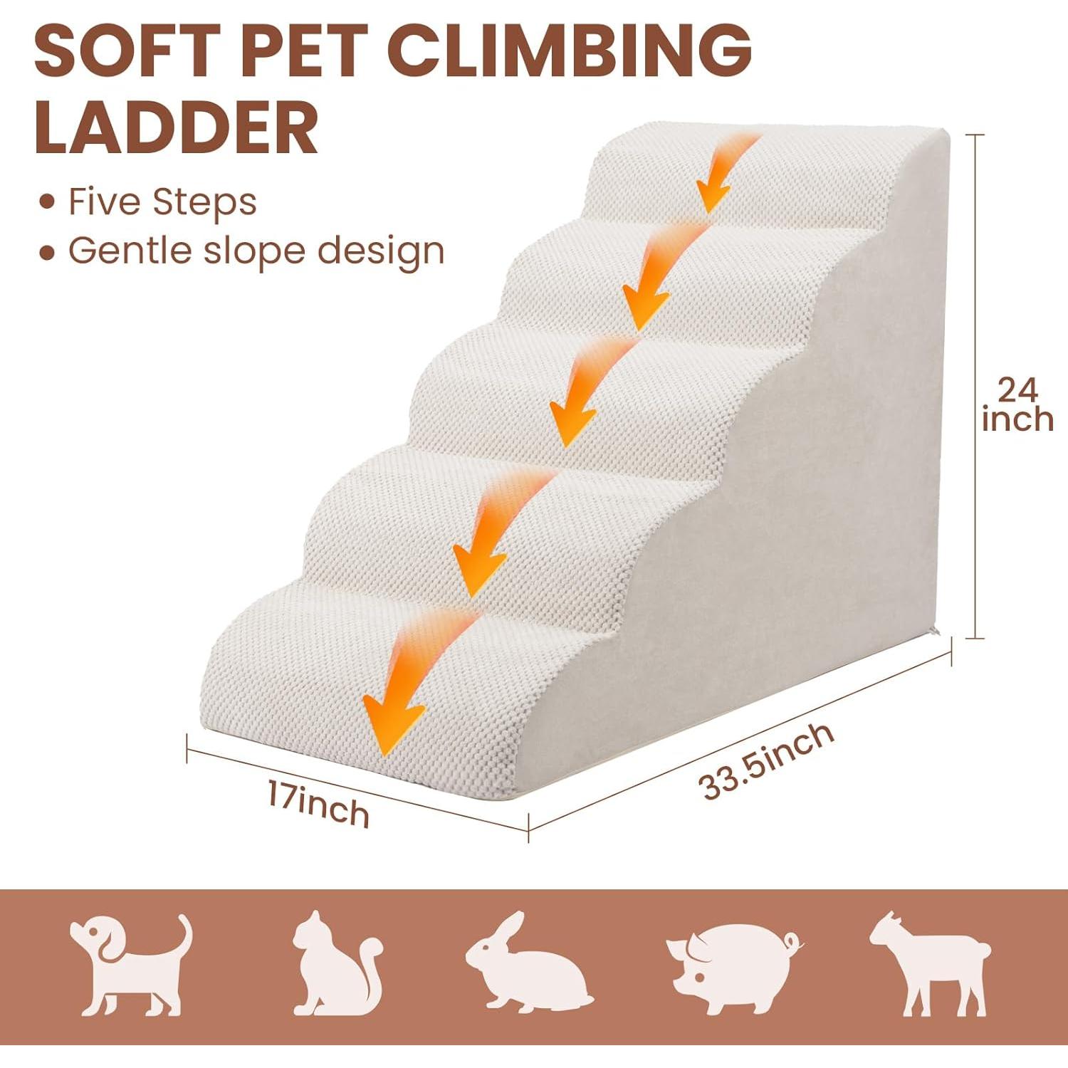 Escaleras para Perros Heeyoo 5 Pasos Antideslizantes 61 cm