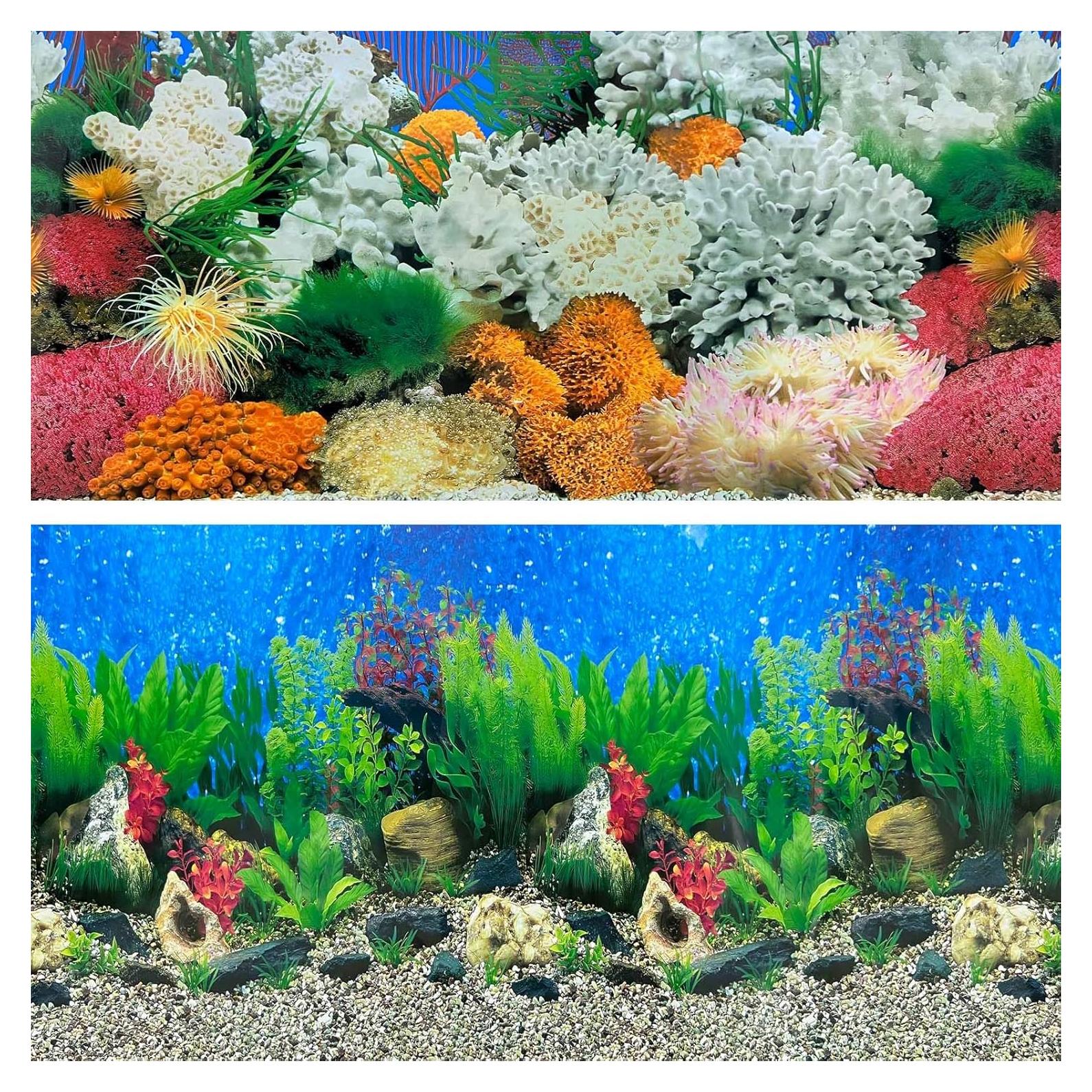 Fondo de Acuario Coral HD 29.46x63.5 cm XCNO - Vinilo Premium