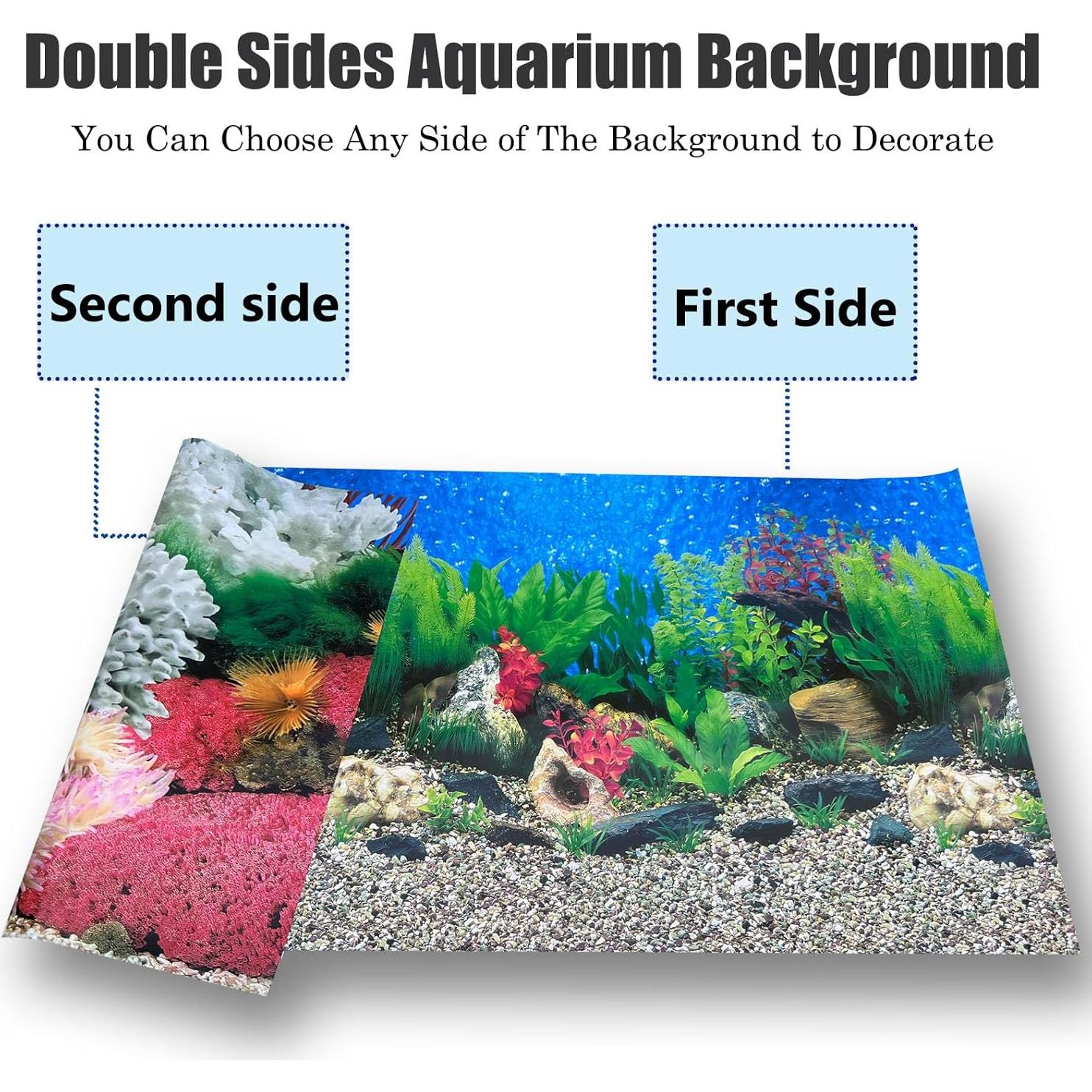 Fondo de Acuario Coral HD 29.46x63.5 cm XCNO - Vinilo Premium