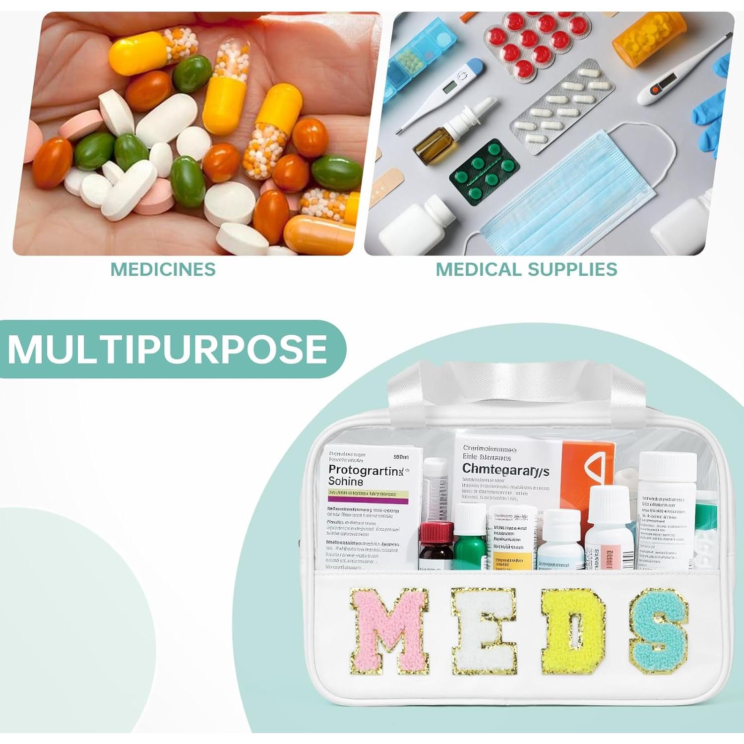 Bolsa Tote Enfermera Chenille Transparente 30x19.5cm STB-HS-NURSE