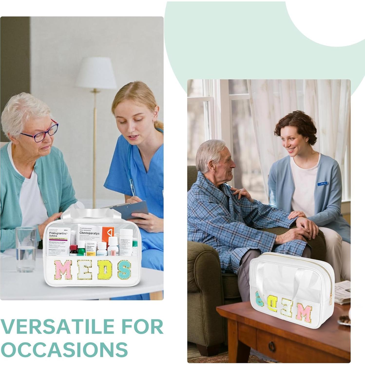 Bolsa Tote Enfermera Chenille Transparente 30x19.5cm STB-HS-NURSE