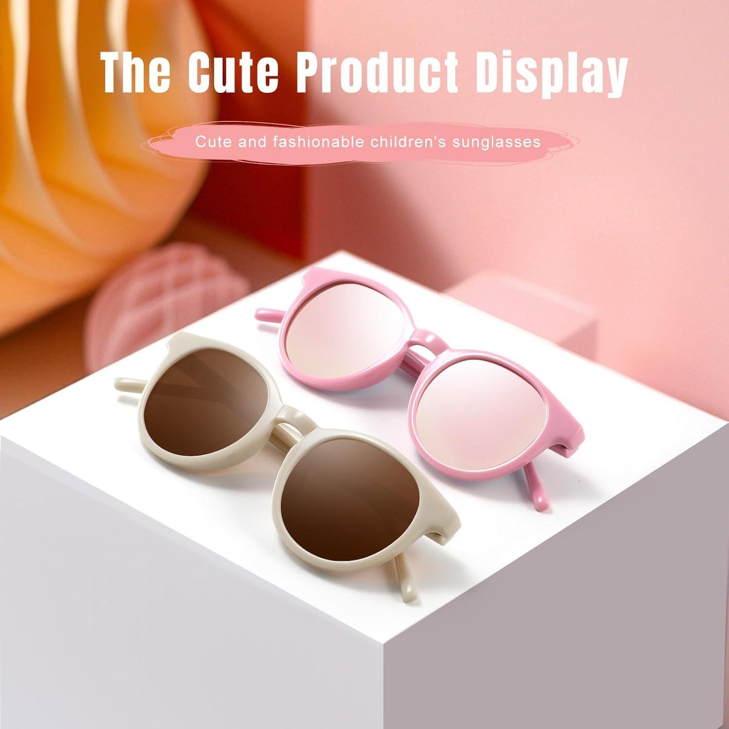 Gafas de Sol Polarizadas para Niños UV400 - A3 Rosa, Té Beige, Negro