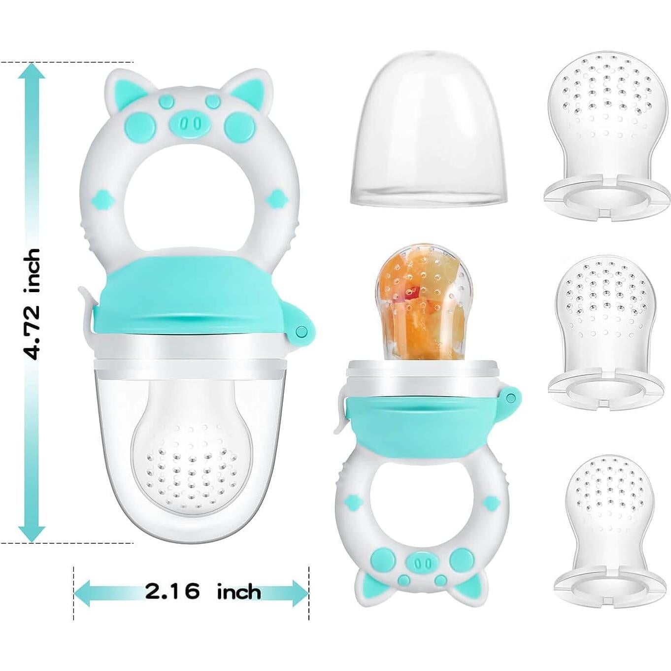 Chupete de Alimentación de Frutas Jochebed - Silicona 100% Azul