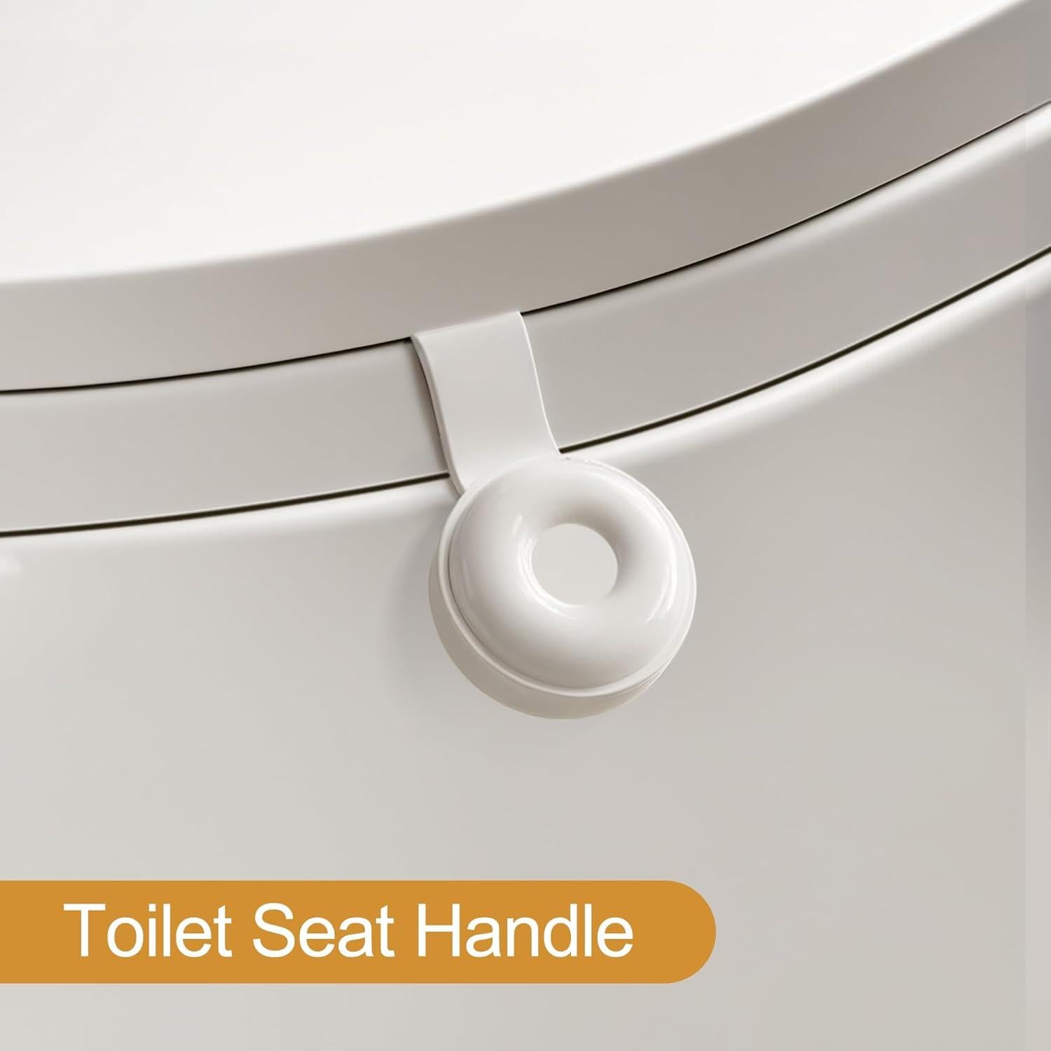 Mango de Asiento de Inodoro HIFEASTS - 2 Piezas Ergonomico Blanco