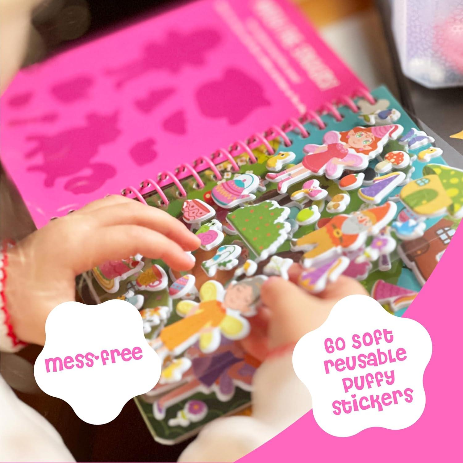 Paquete Stickypuff - 3 Libros de Stickers Esponjosos Reutilizables