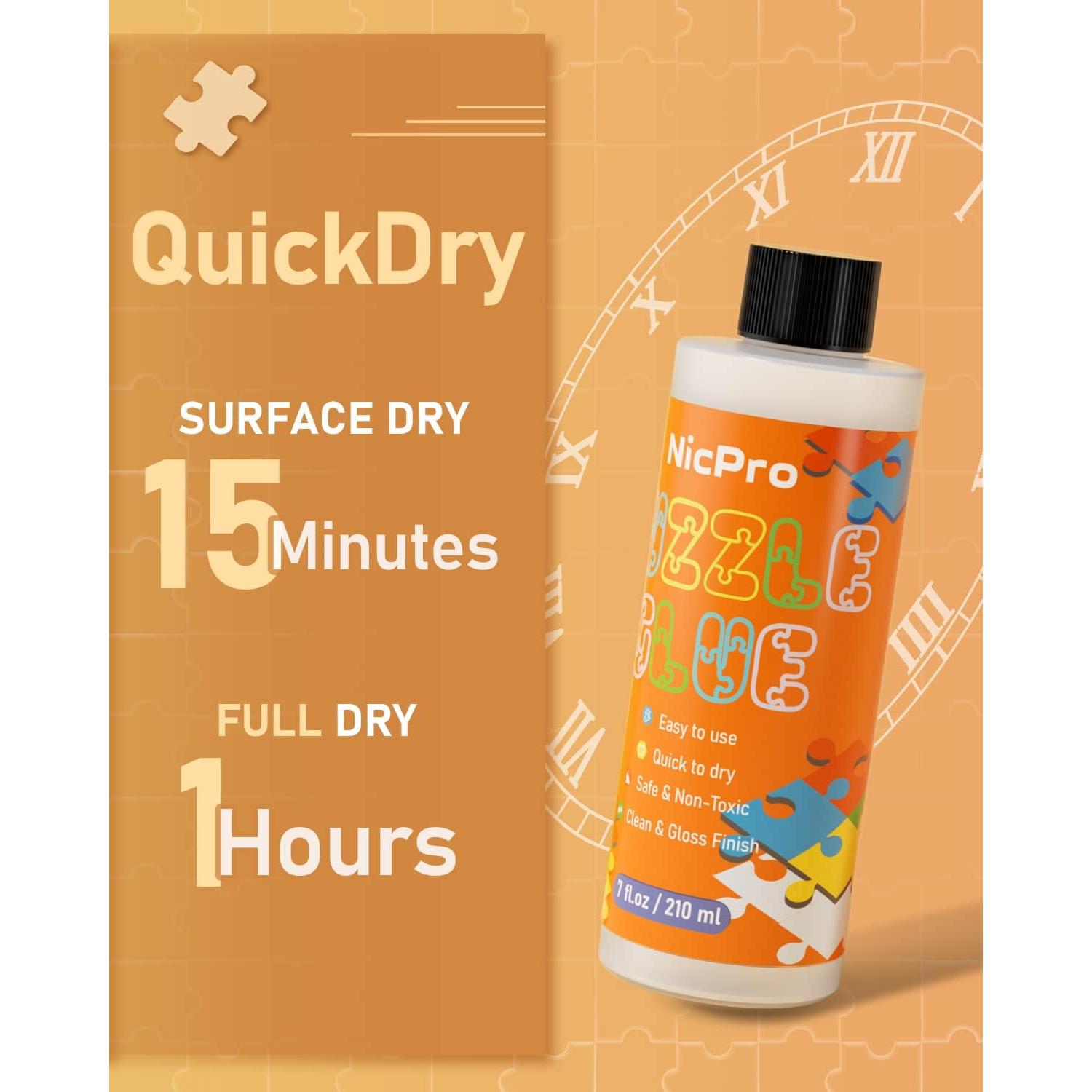 Pegamento para Rompecabezas Nicpro 210ml, Secado Rápido, No Tóxico