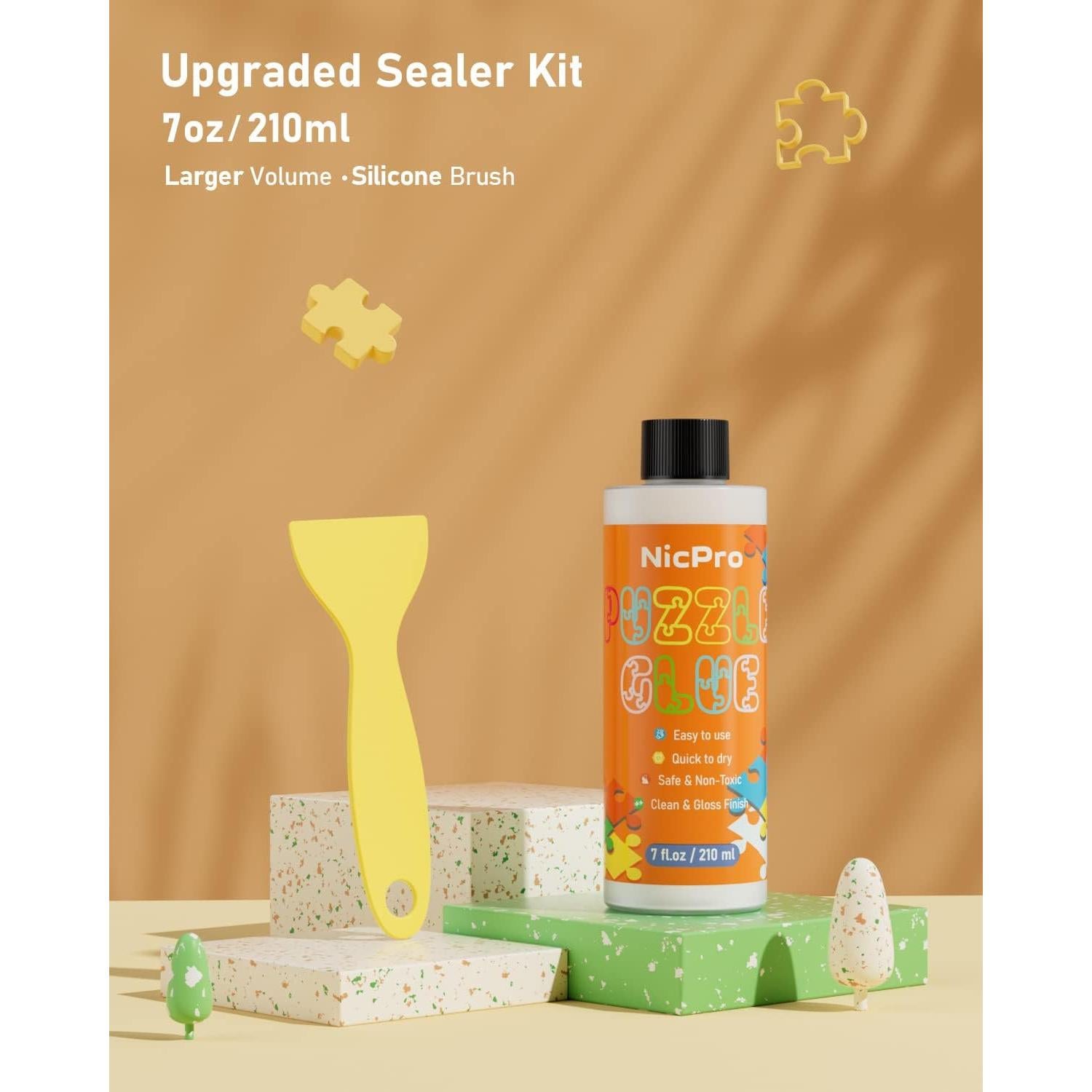 Pegamento para Rompecabezas Nicpro 210ml, Secado Rápido, No Tóxico