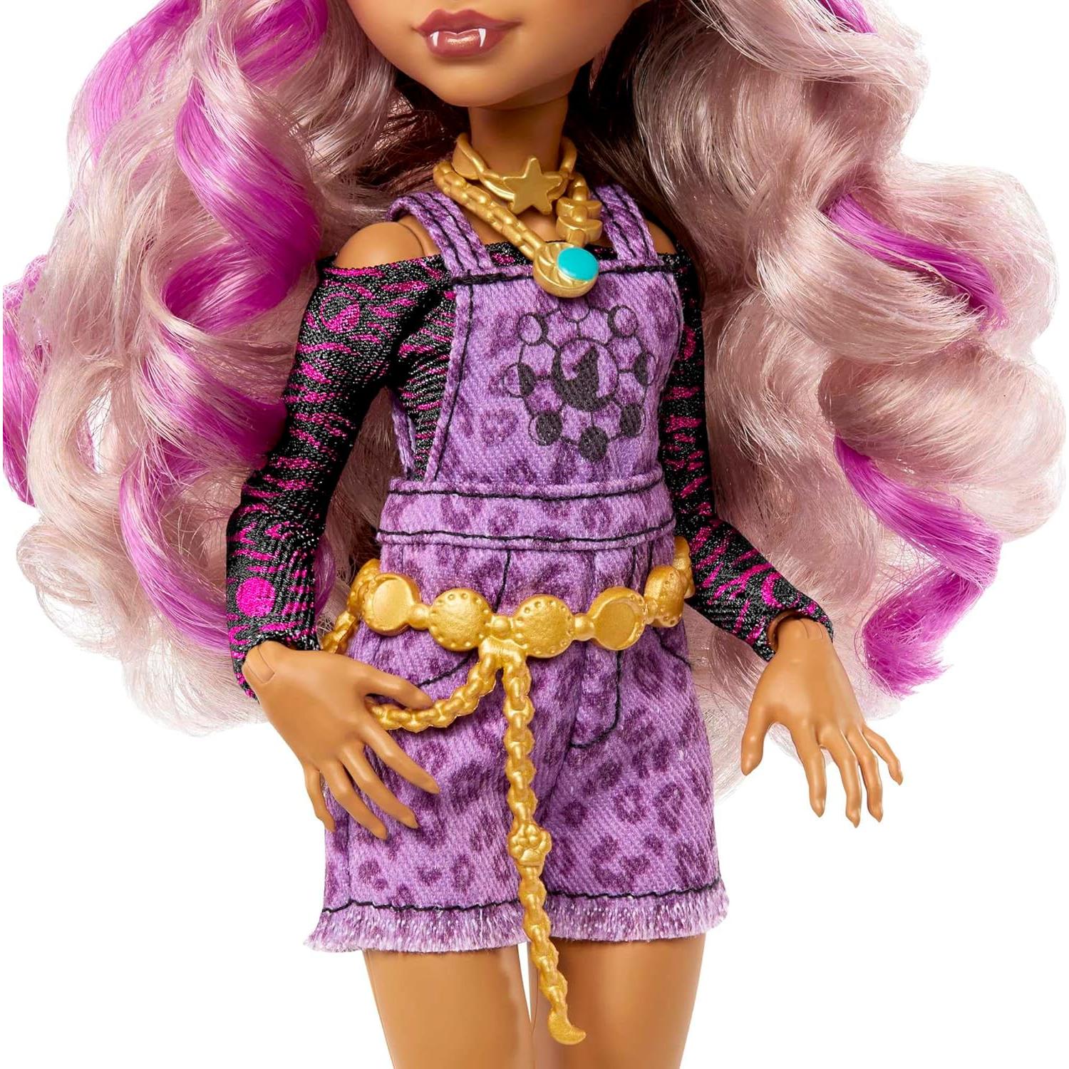 Muñeca Clawdeen Wolf Monster High con accesorios y mascota