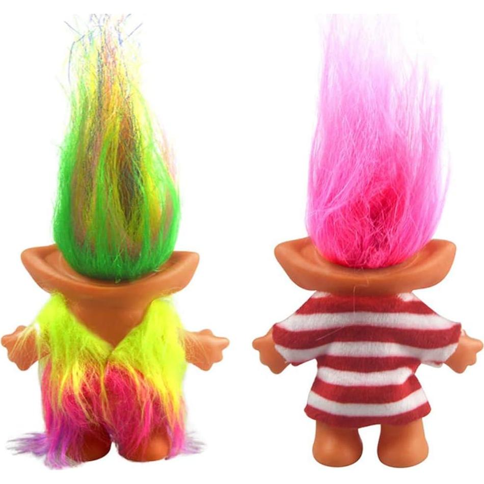 Muñecas Troll Vintage TUOISI 19.05 cm 2 Piezas Arcoíris y Rojo