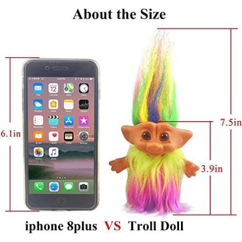 Muñecas Troll Vintage TUOISI 19.05 cm 2 Piezas Arcoíris y Rojo