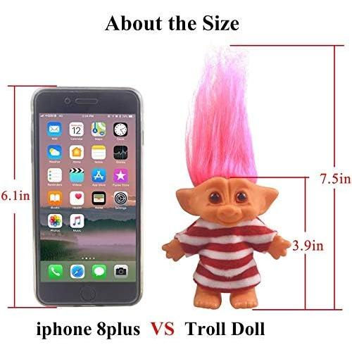 Muñecas Troll Vintage TUOISI 19.05 cm 2 Piezas Arcoíris y Rojo