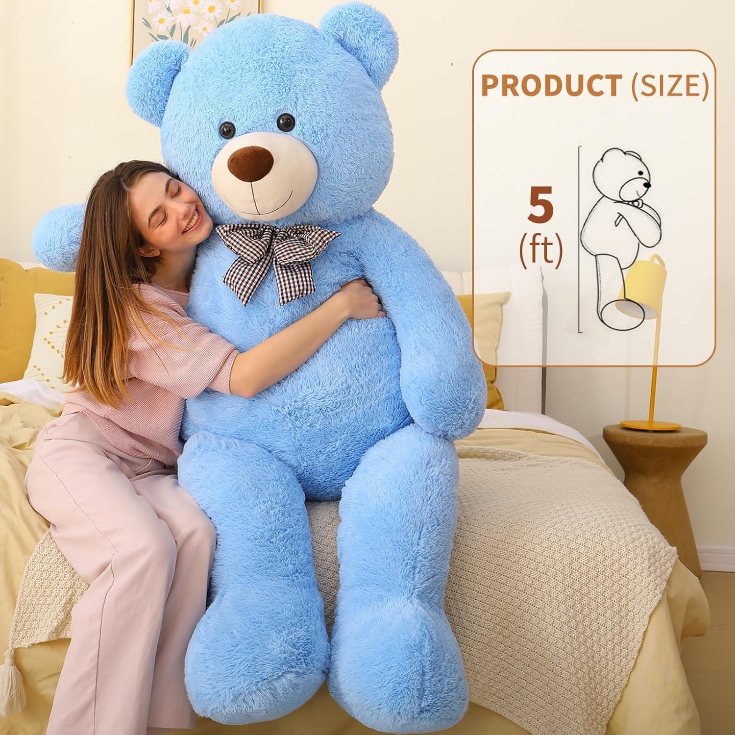 Oso de Peluche Gigante MaoGoLan 1.52m Azul Suave