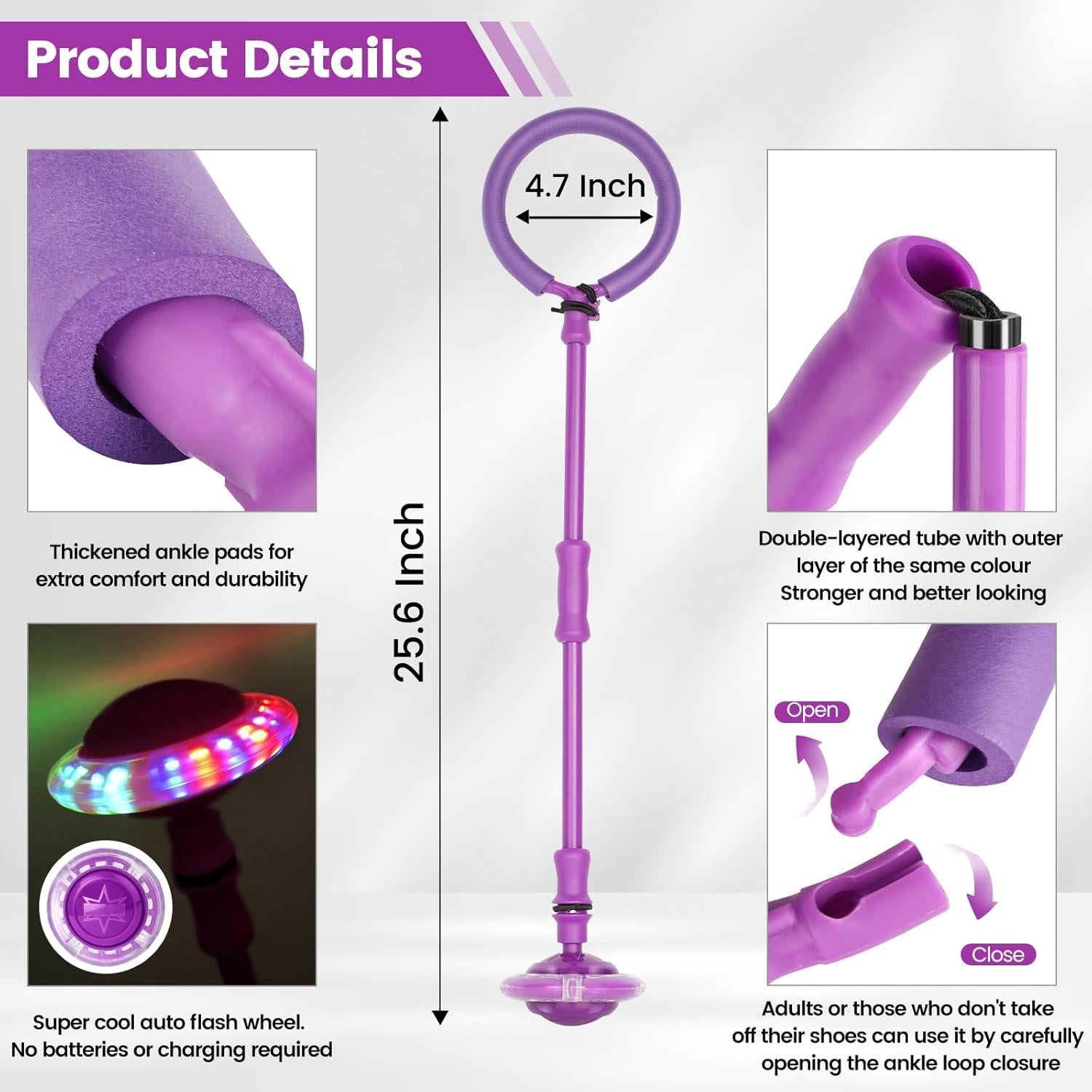 Skip Ball Plegable Colorido Yongkang T18X para Niños 6+ Años