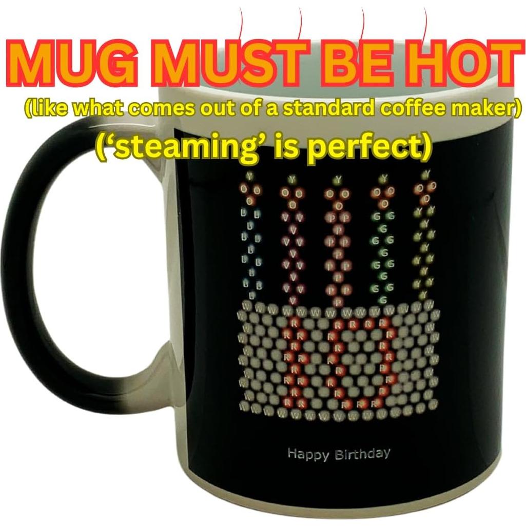 Taza Iluminada Cumpleaños 10 IllumiPeg 11 oz Cerámica