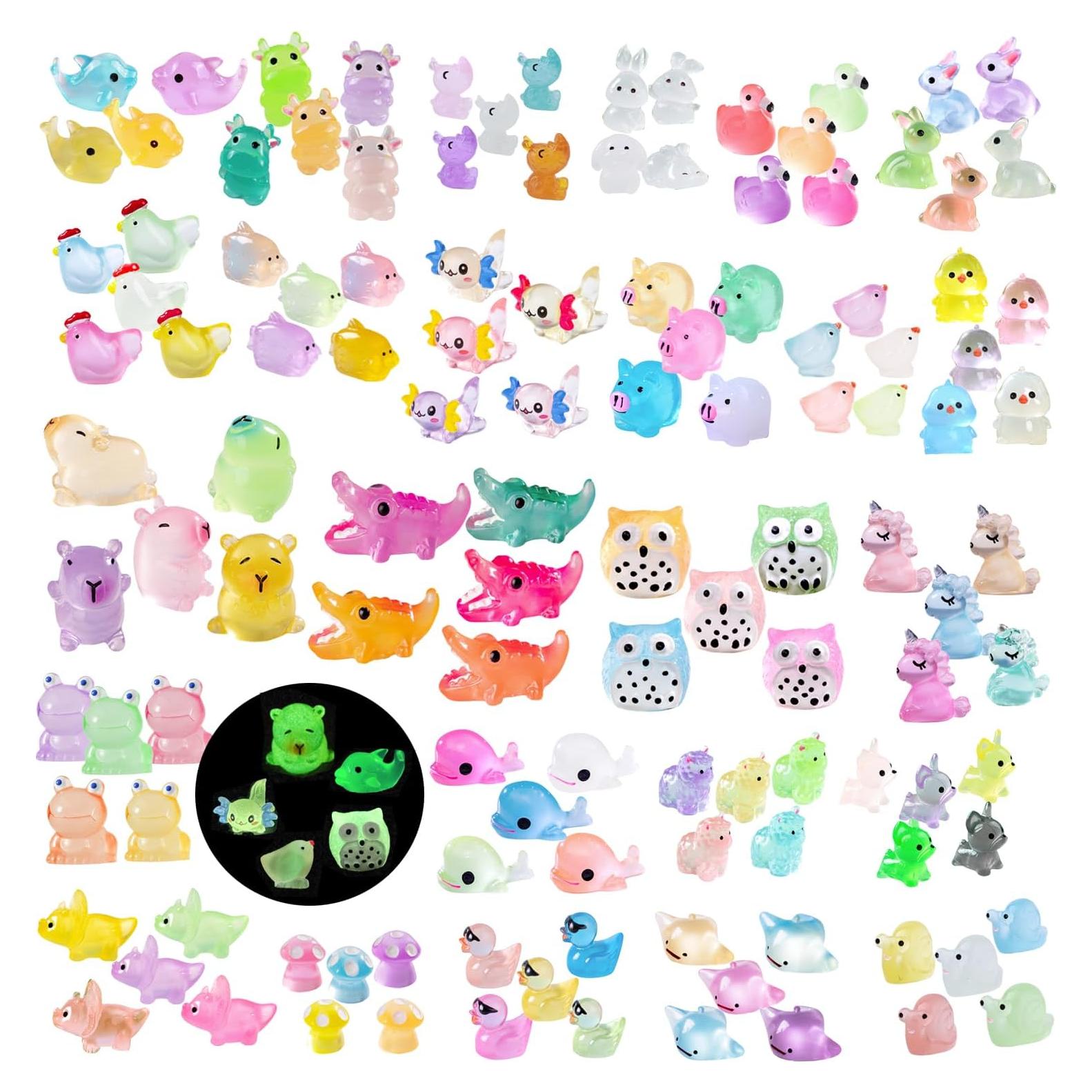 150 Figuras de Animales Miniatura Luminosa U-Zimikee 2.54cm