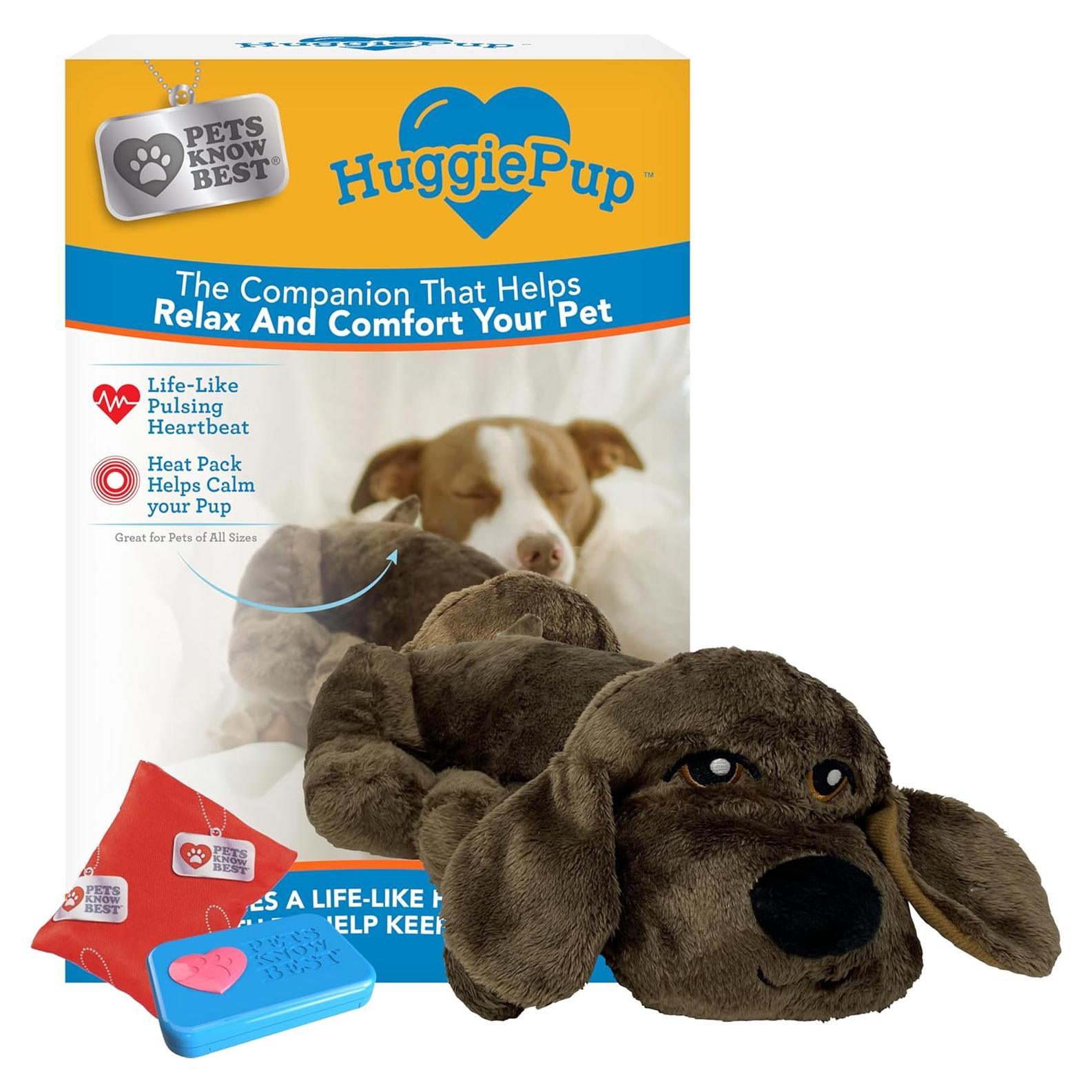HuggiePup Pets Know Best - Juguete Calmante para Cachorros Chocolate