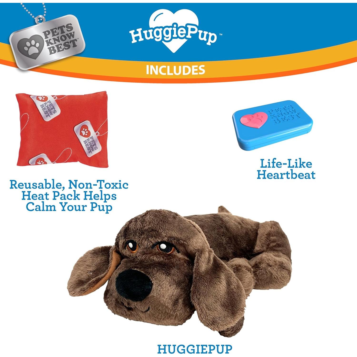 HuggiePup Pets Know Best - Juguete Calmante para Cachorros Chocolate