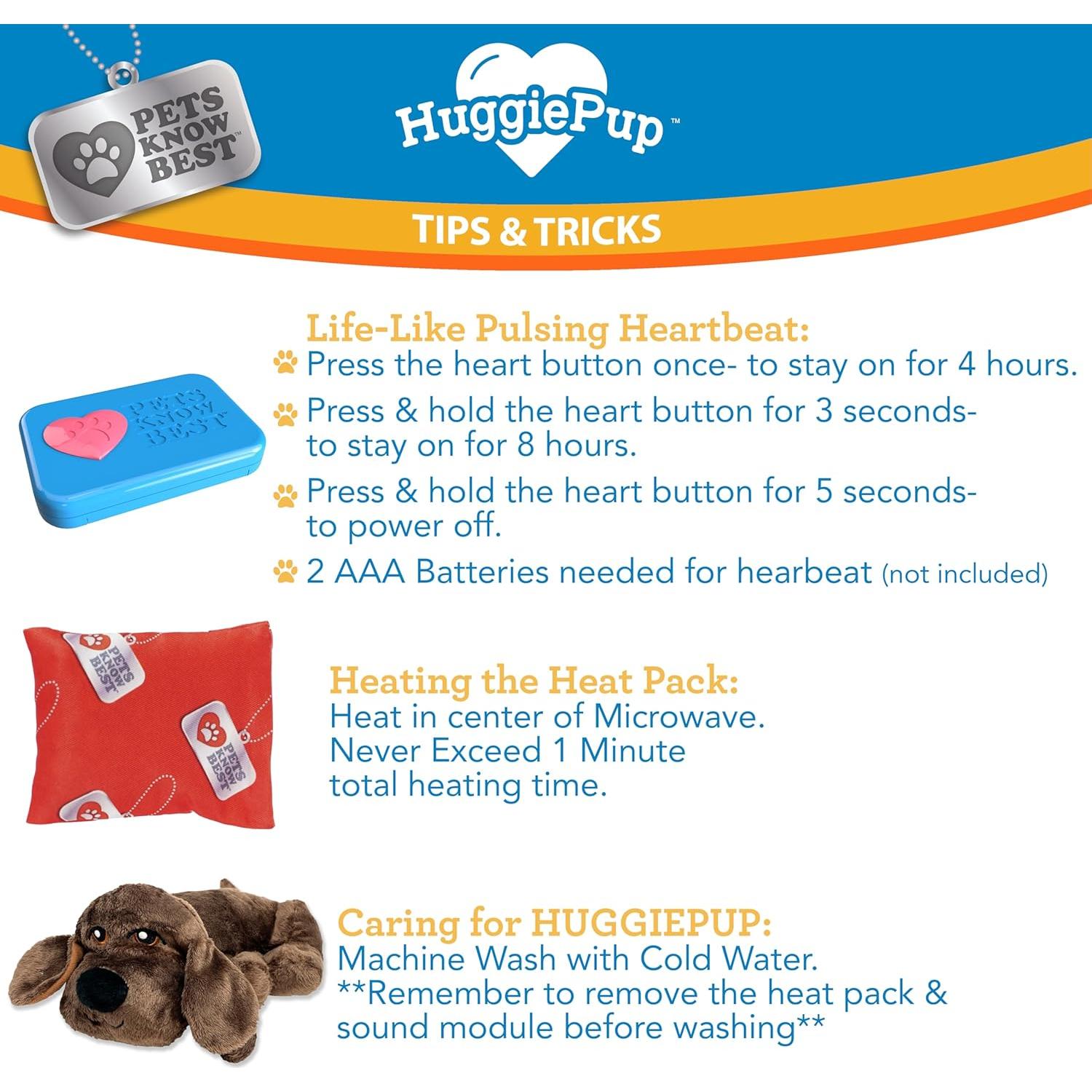 HuggiePup Pets Know Best - Juguete Calmante para Cachorros Chocolate
