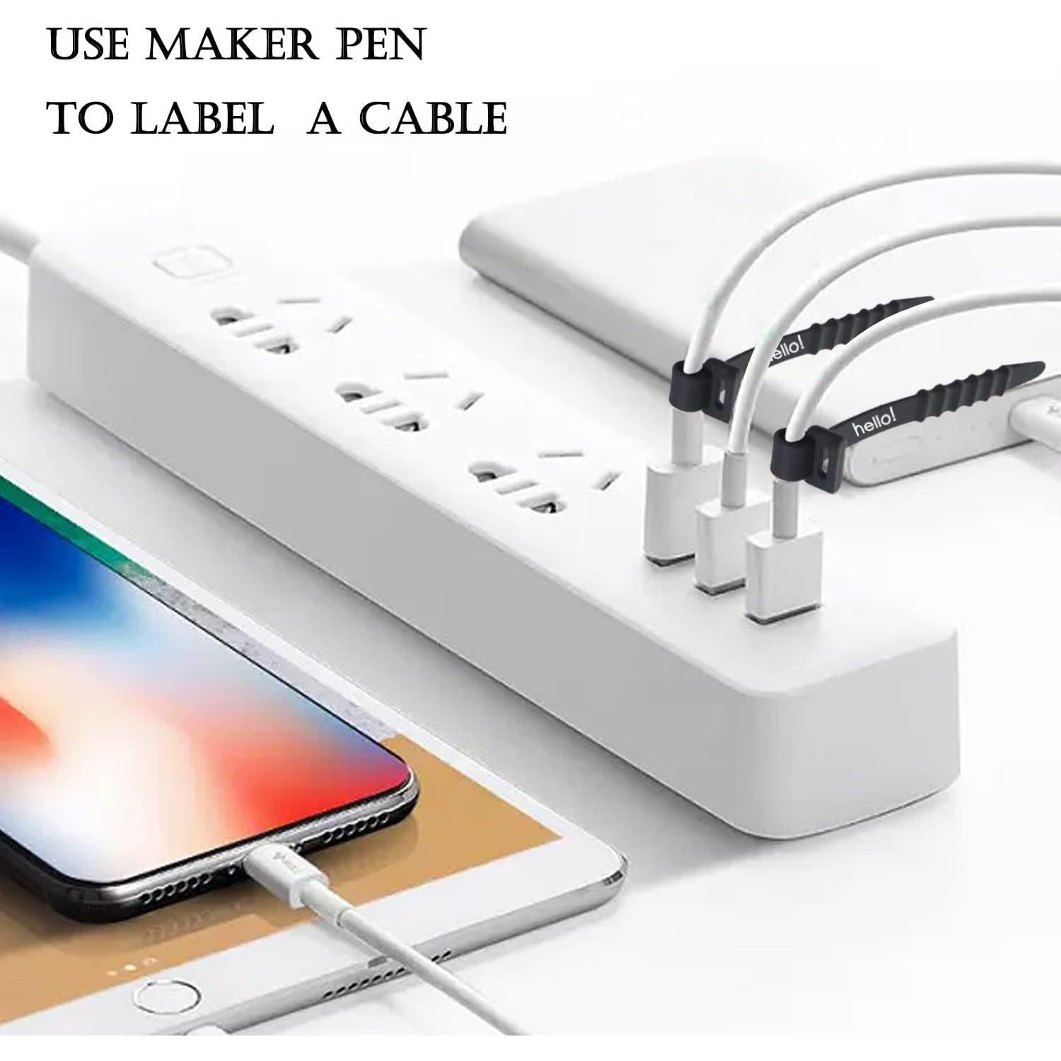 24 Correas de Cable Reutilizables DQDEDIAN 11.43 cm Silicona