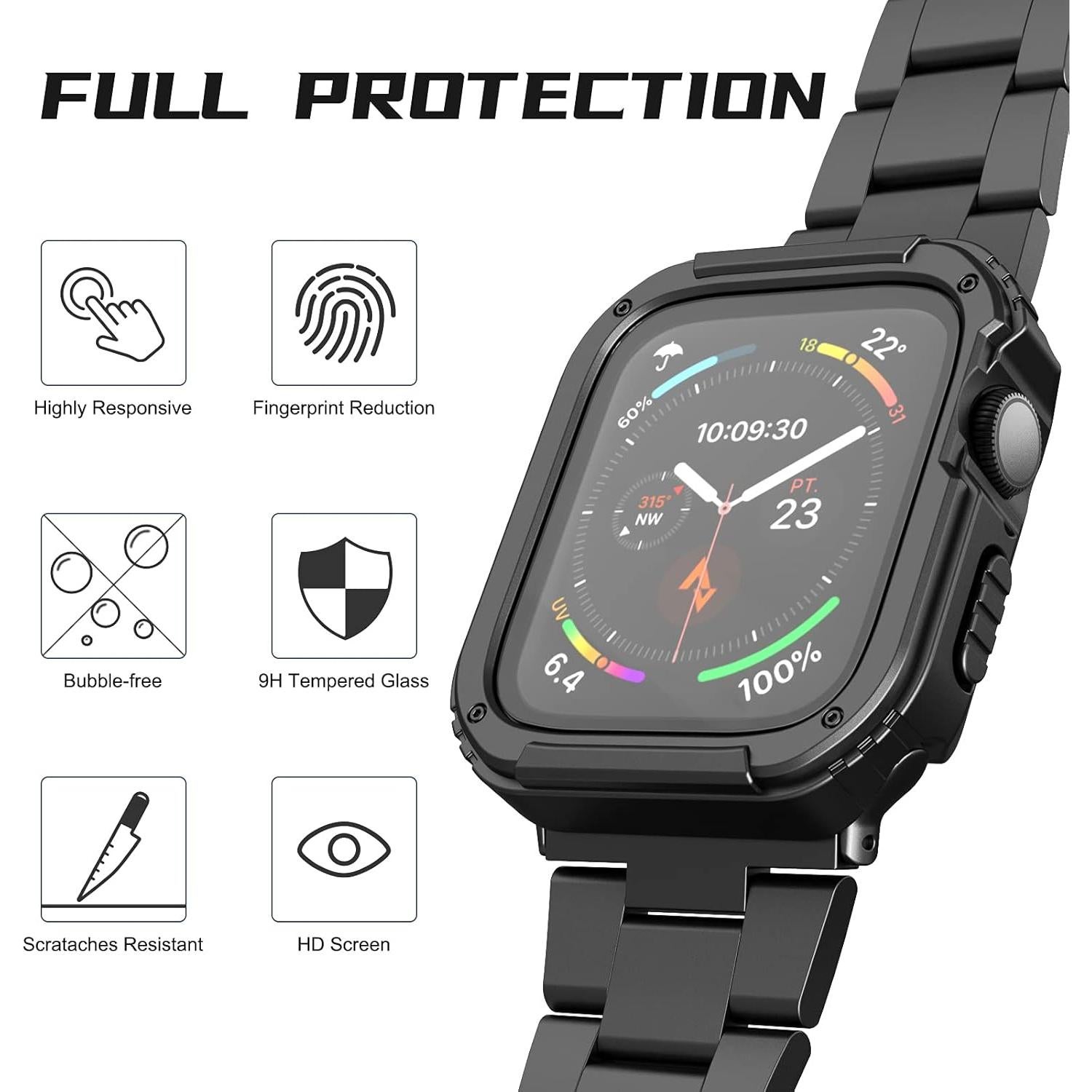 Funda Resistente Adepoy para Apple Watch 38mm con Protector