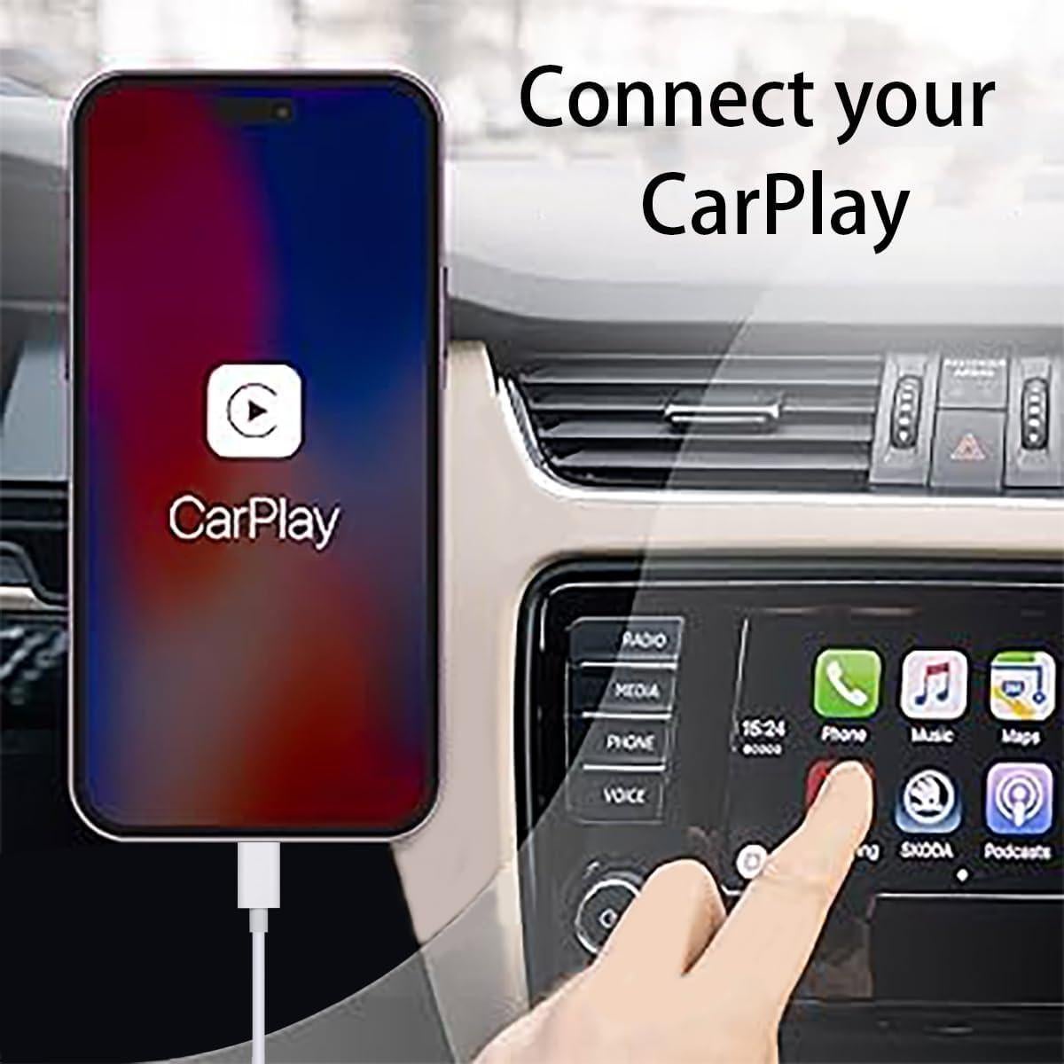 Cable Carplay USB A a USB C Cabepow 6FT para iPhone 15 16