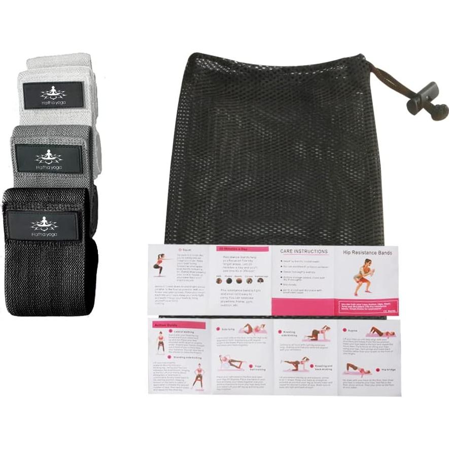 Banda de Resistencia Grande Hatha Yoga - Set de 3, Antideslizante