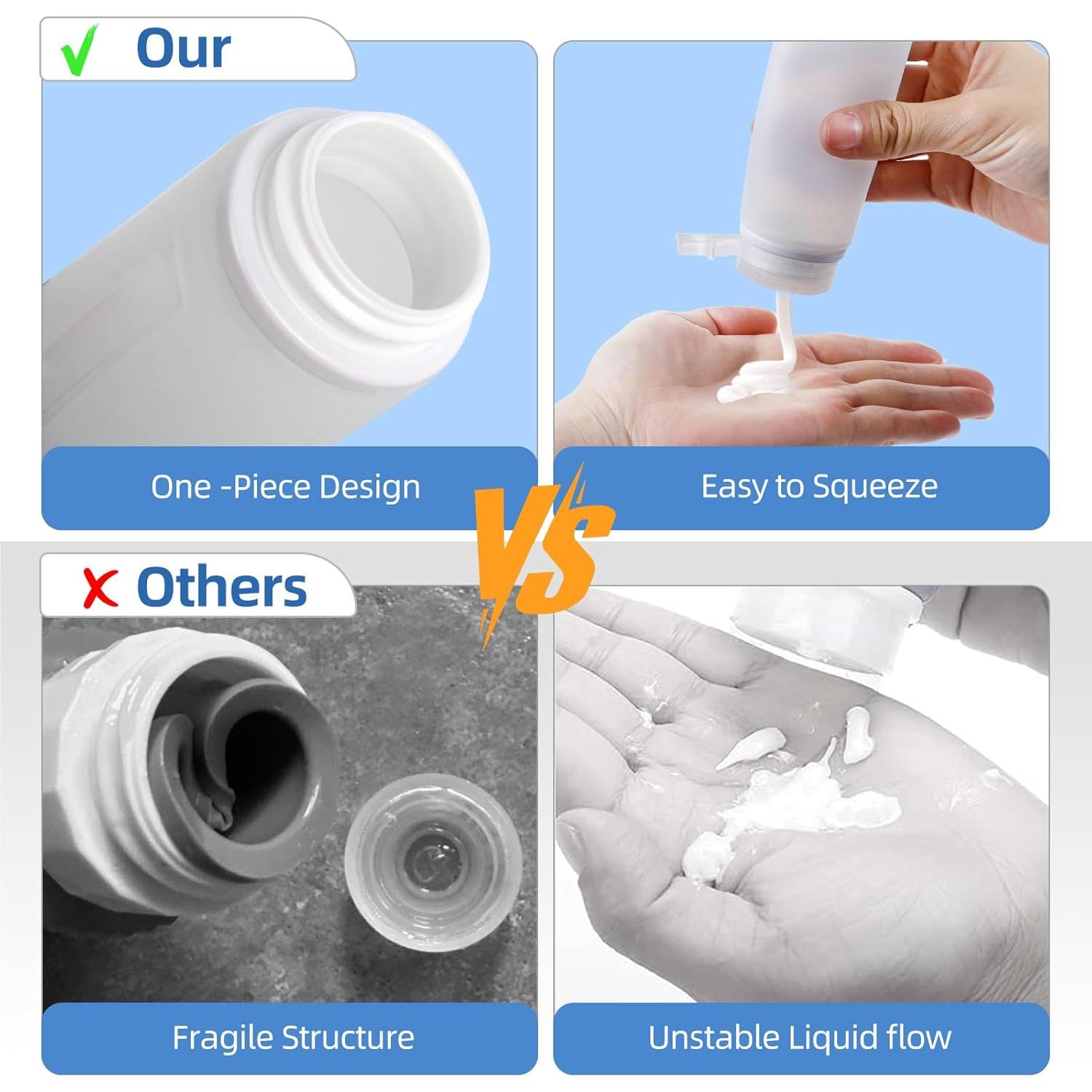 Set de 17 Botellas de Silicona Craftisan Aprobadas por TSA