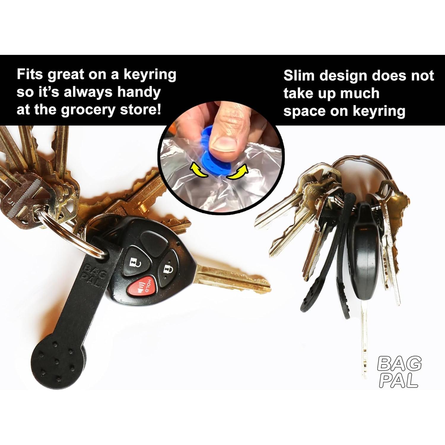 Abridor de bolsas de excremento y supermercado SilenTags - Paquete de 2