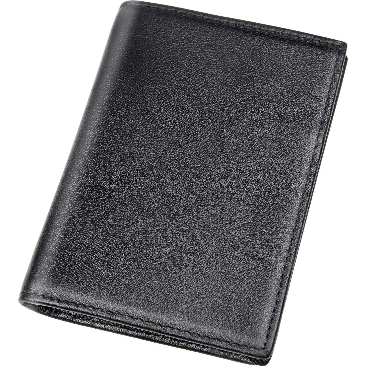 Portafolios de Pasaporte de Cuero RFID Polare Negro