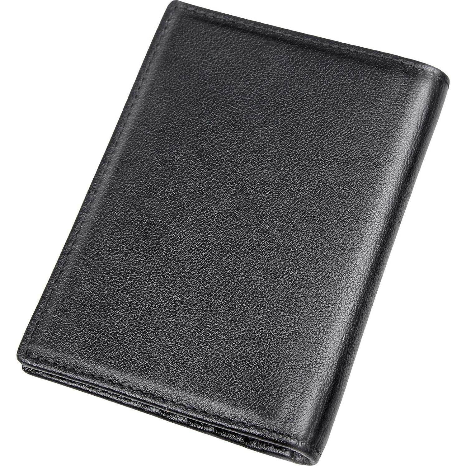 Portafolios de Pasaporte de Cuero RFID Polare Negro