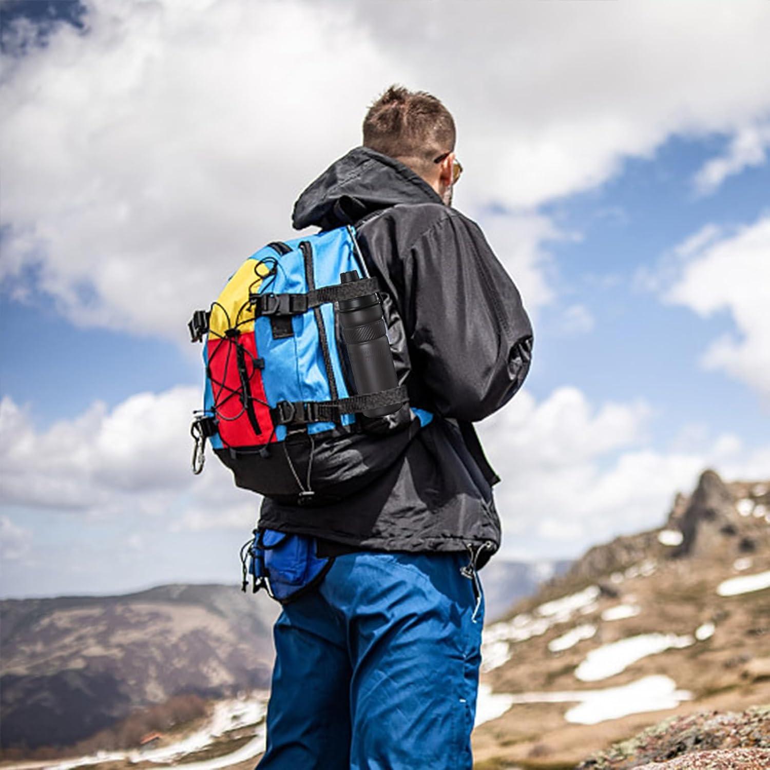 Botella de Agua Plegable Paspring 700ml Silicona Negra