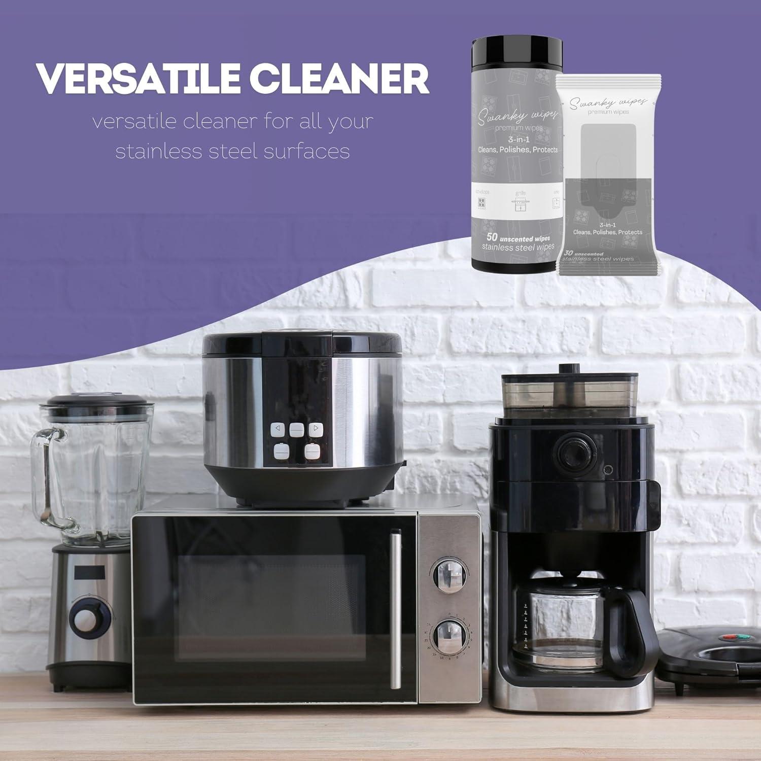 Toallitas Limpiadoras de Acero Inoxidable Swanky - 80 Ct