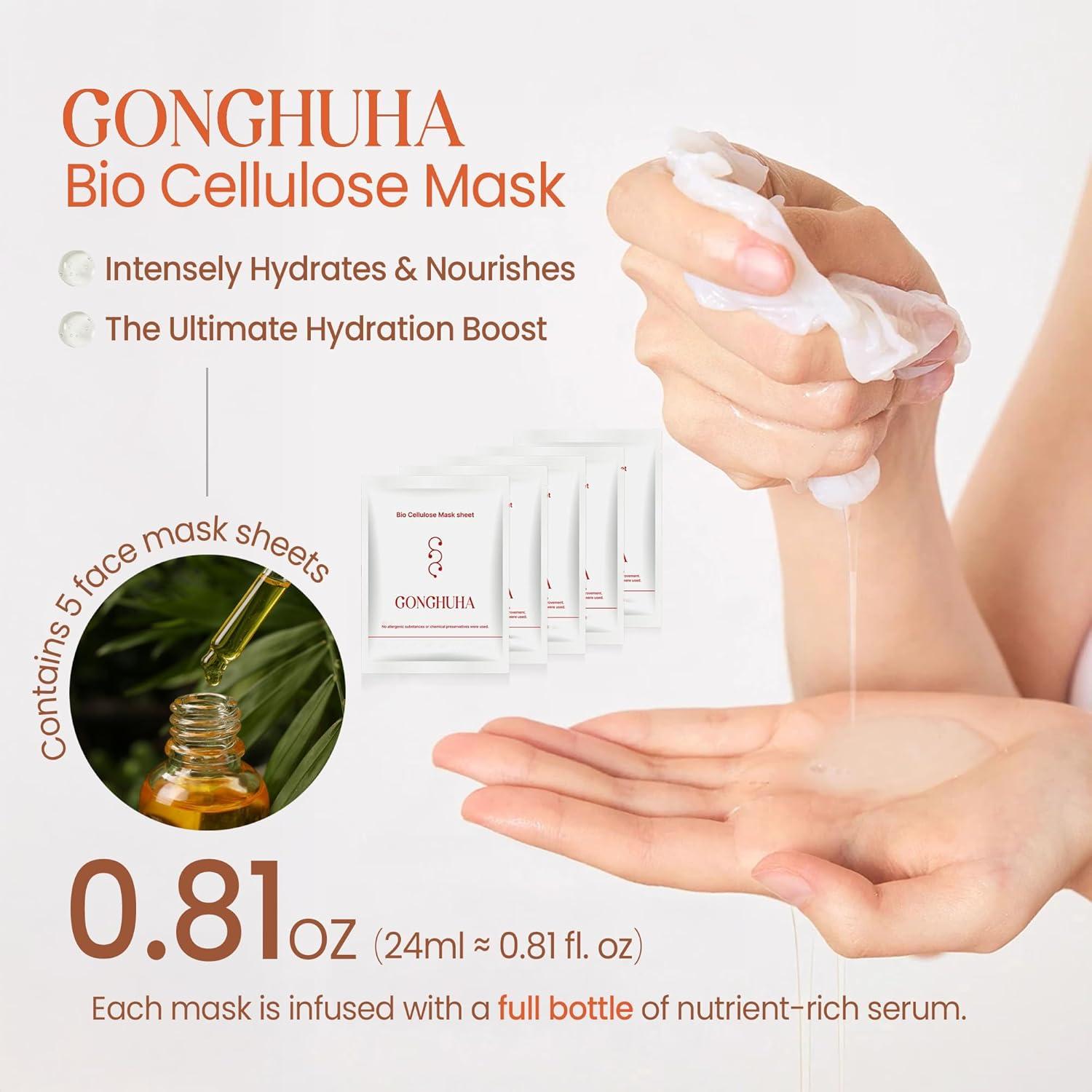 Mascarilla Facial Bio Celulosa GONGHUHA - Hidratante y Calmante