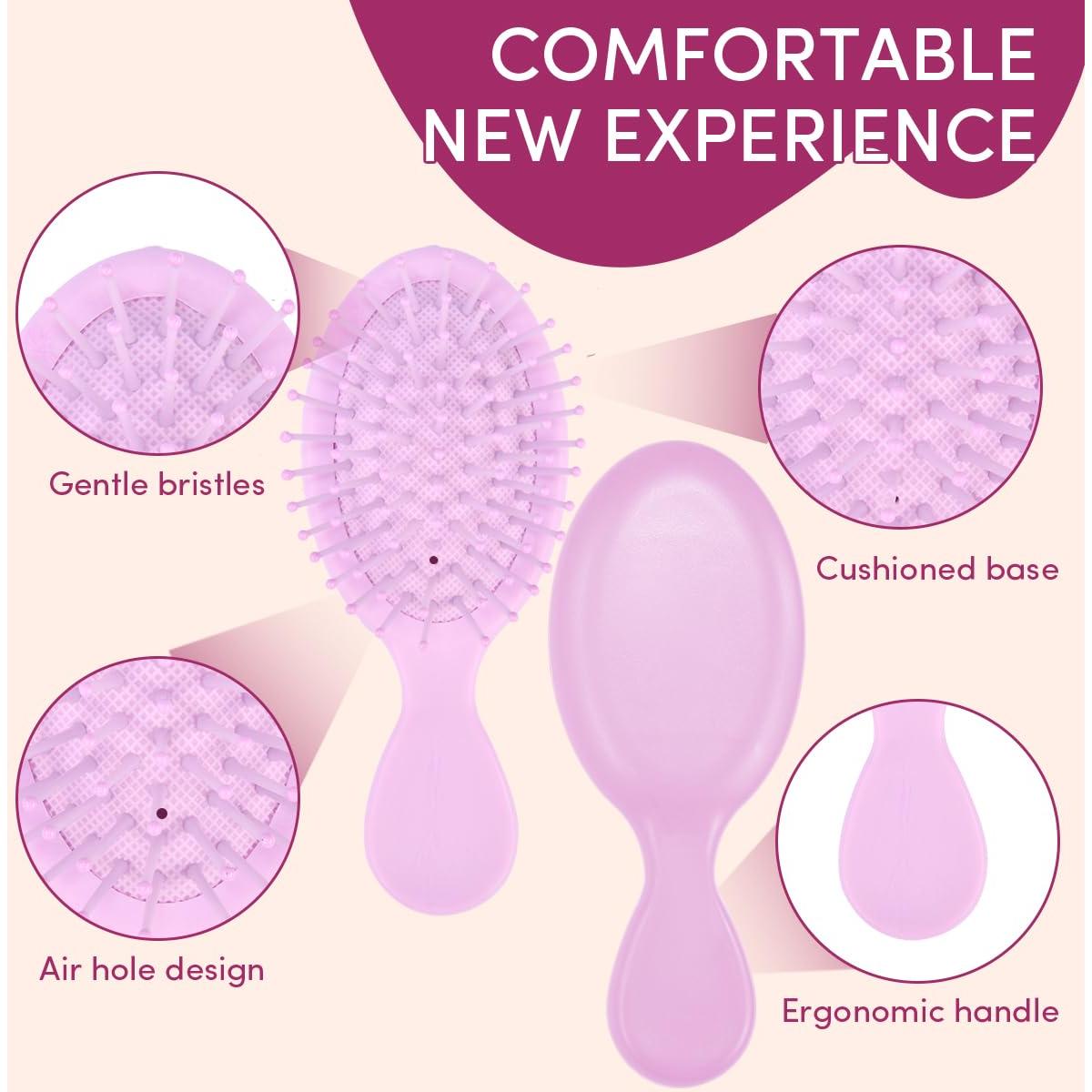 Paquete de 15 Mini Cepillos Desenredantes YOJOR para Cabello