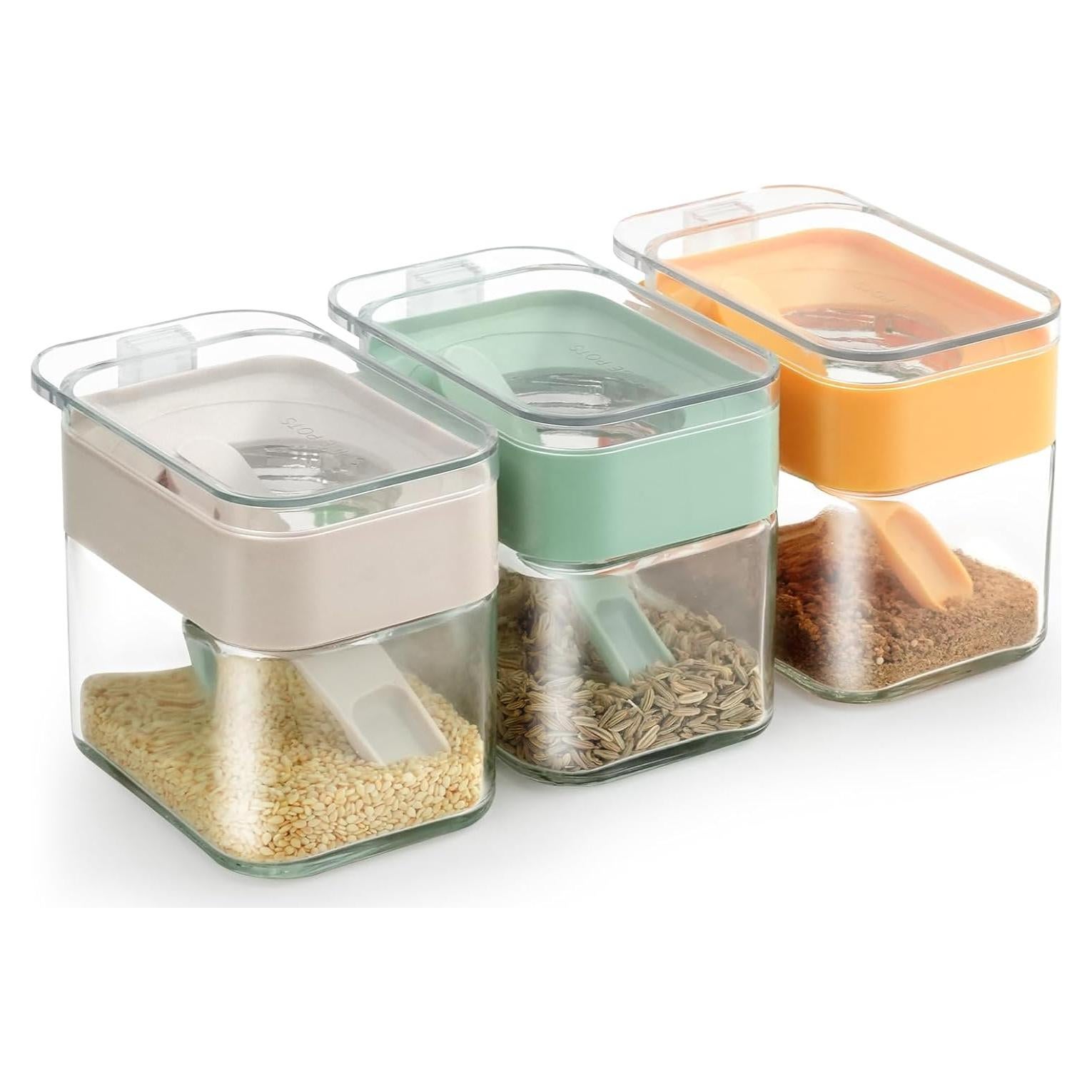 Juego de 3 frascos de vidrio para especias 300ml SHAIDOJIO