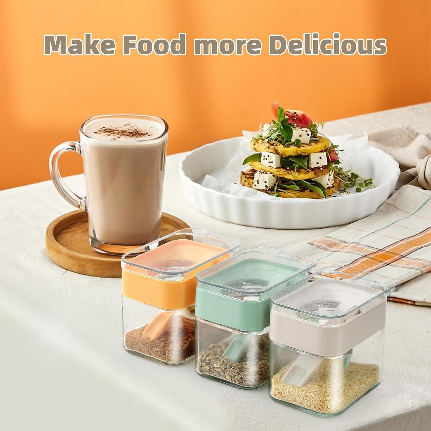 Juego de 3 frascos de vidrio para especias 300ml SHAIDOJIO