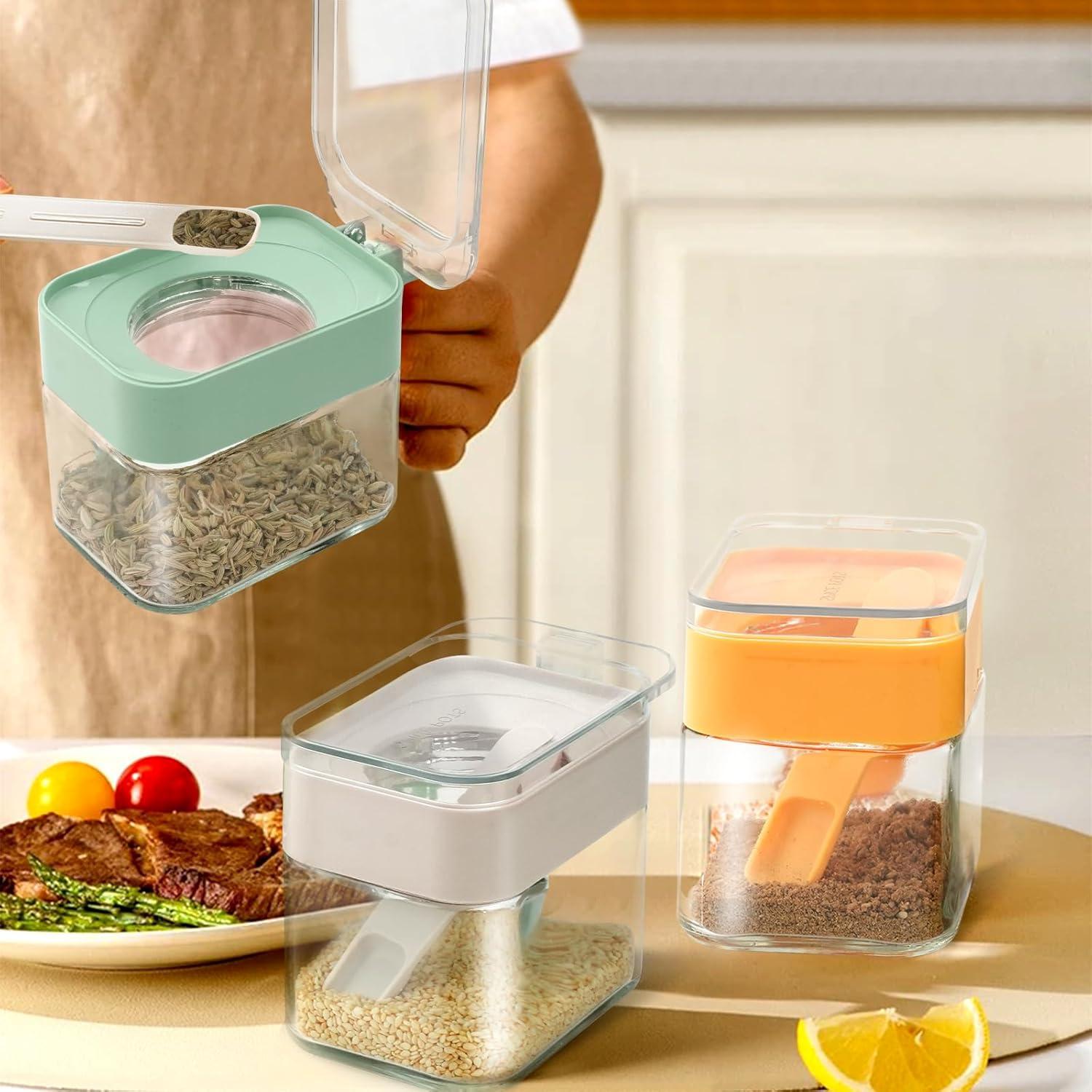 Juego de 3 frascos de vidrio para especias 300ml SHAIDOJIO