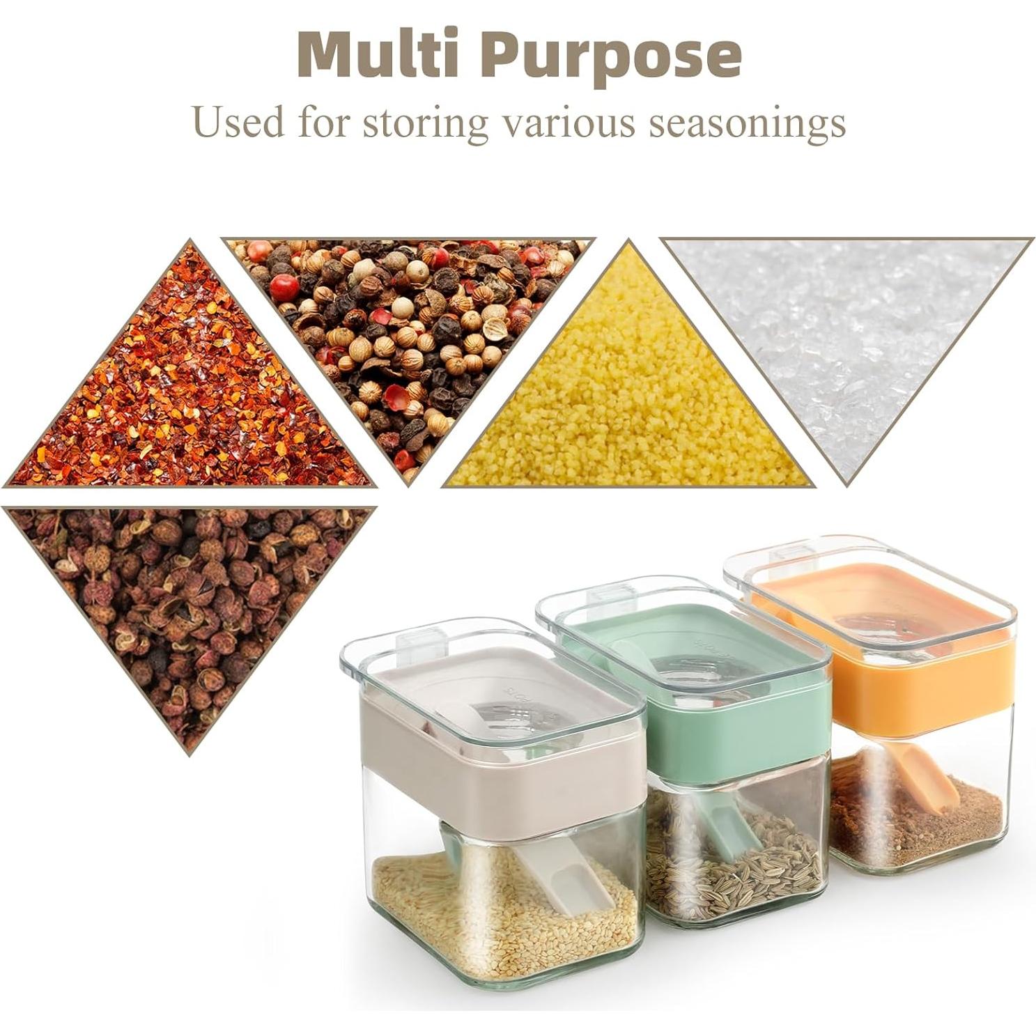 Juego de 3 frascos de vidrio para especias 300ml SHAIDOJIO