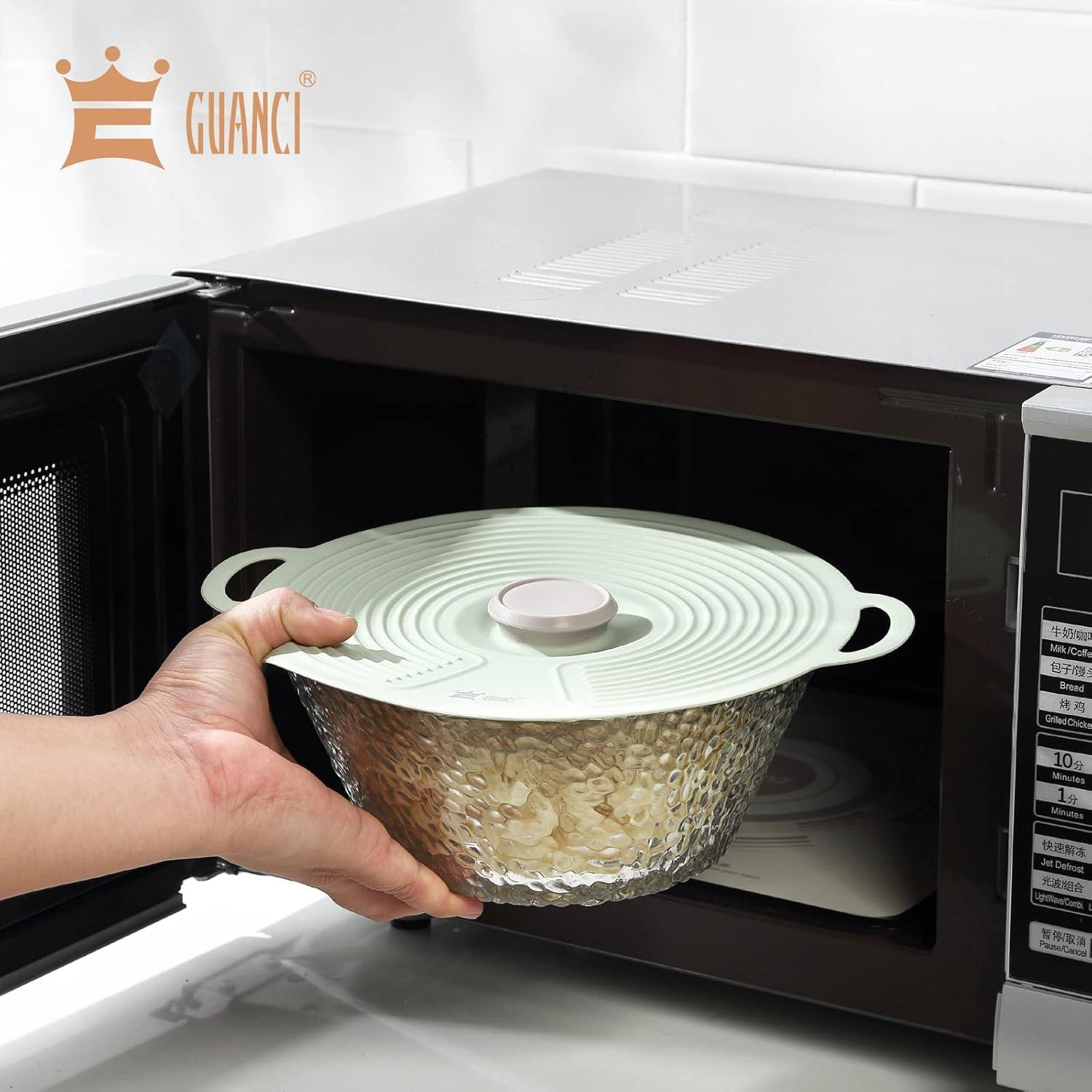 Juego de 8 Tapas de Silicona GUANCI para Tazones y Ollas