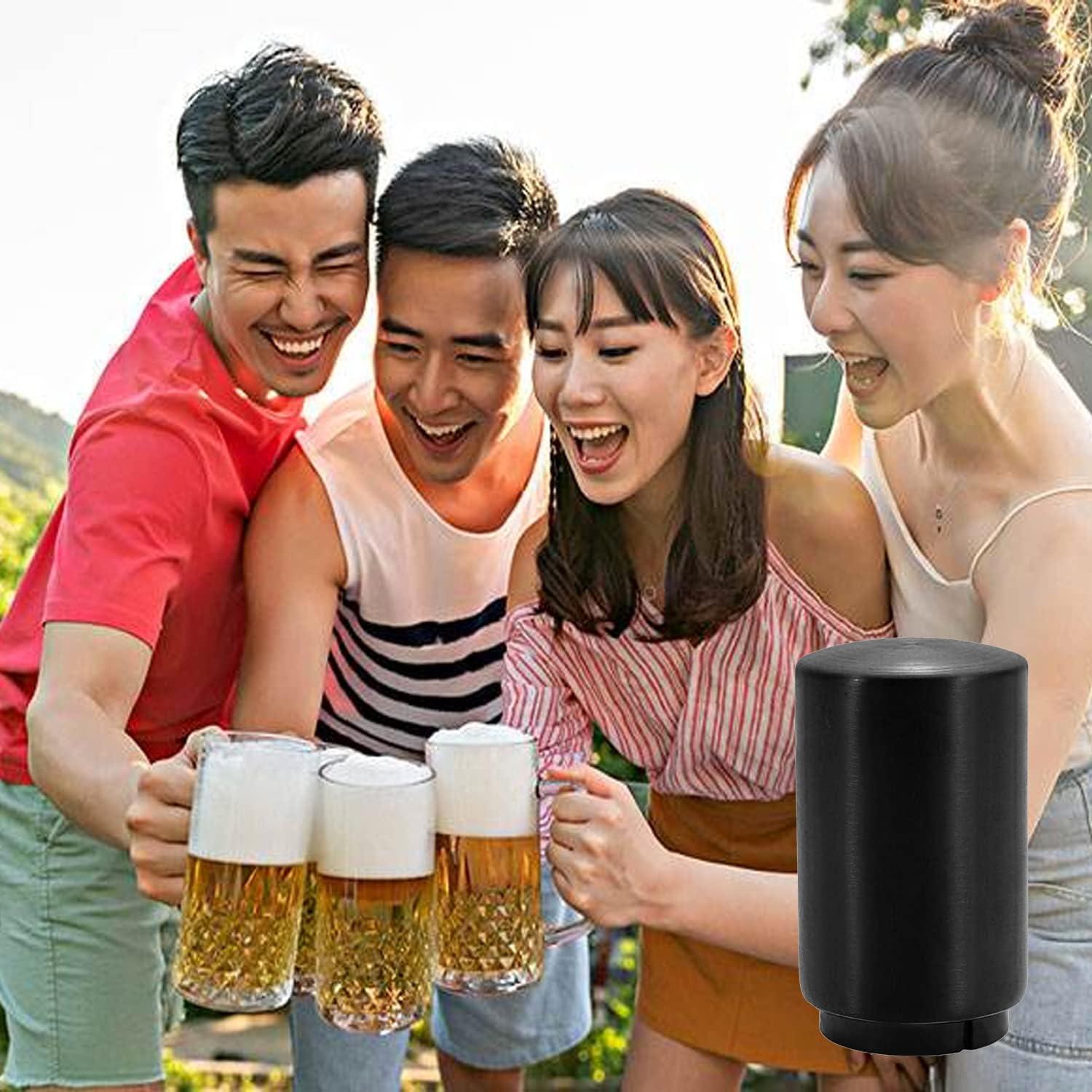 Abrebotellas Automático Acero Inoxidable Magnético Negro