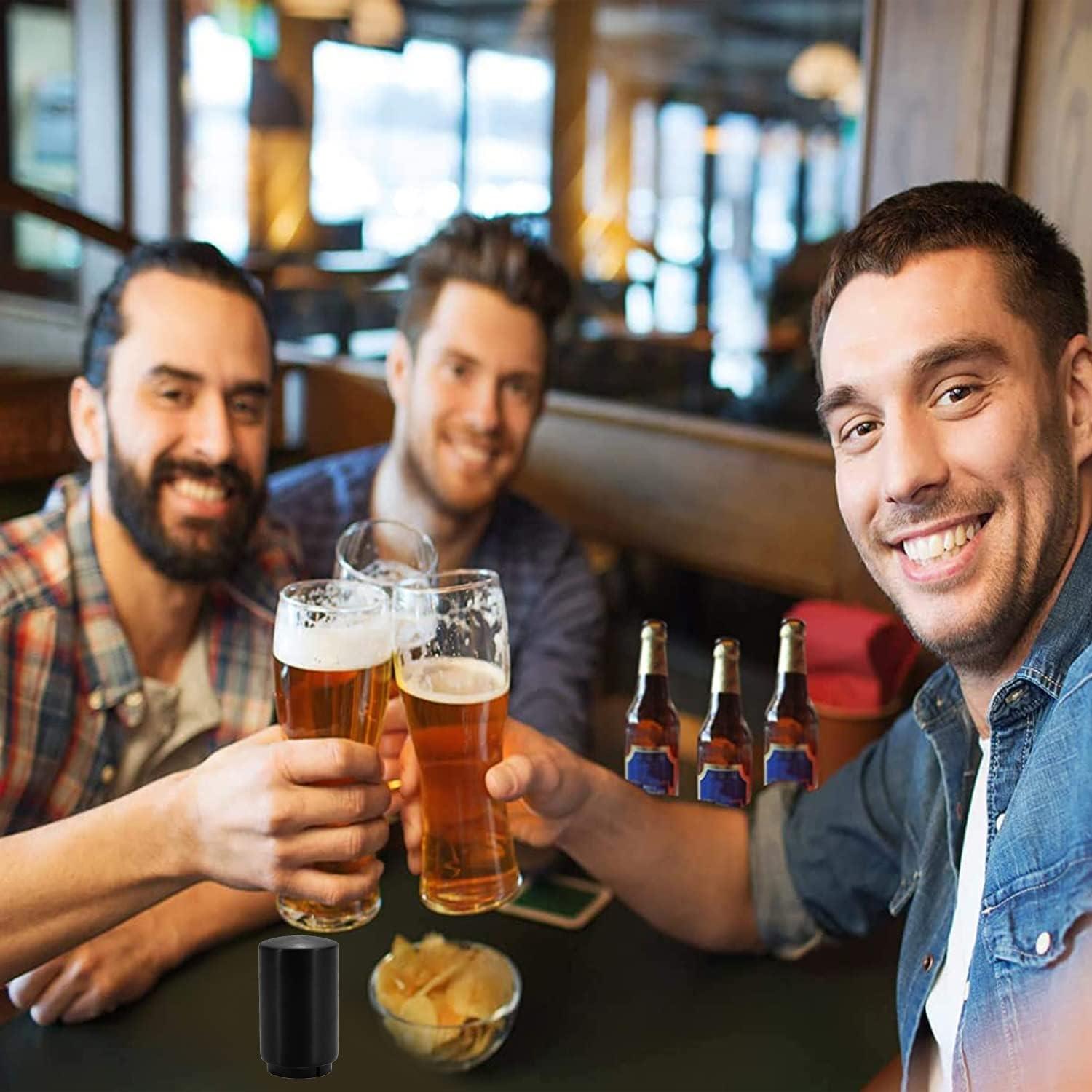 Abrebotellas Automático Acero Inoxidable Magnético Negro