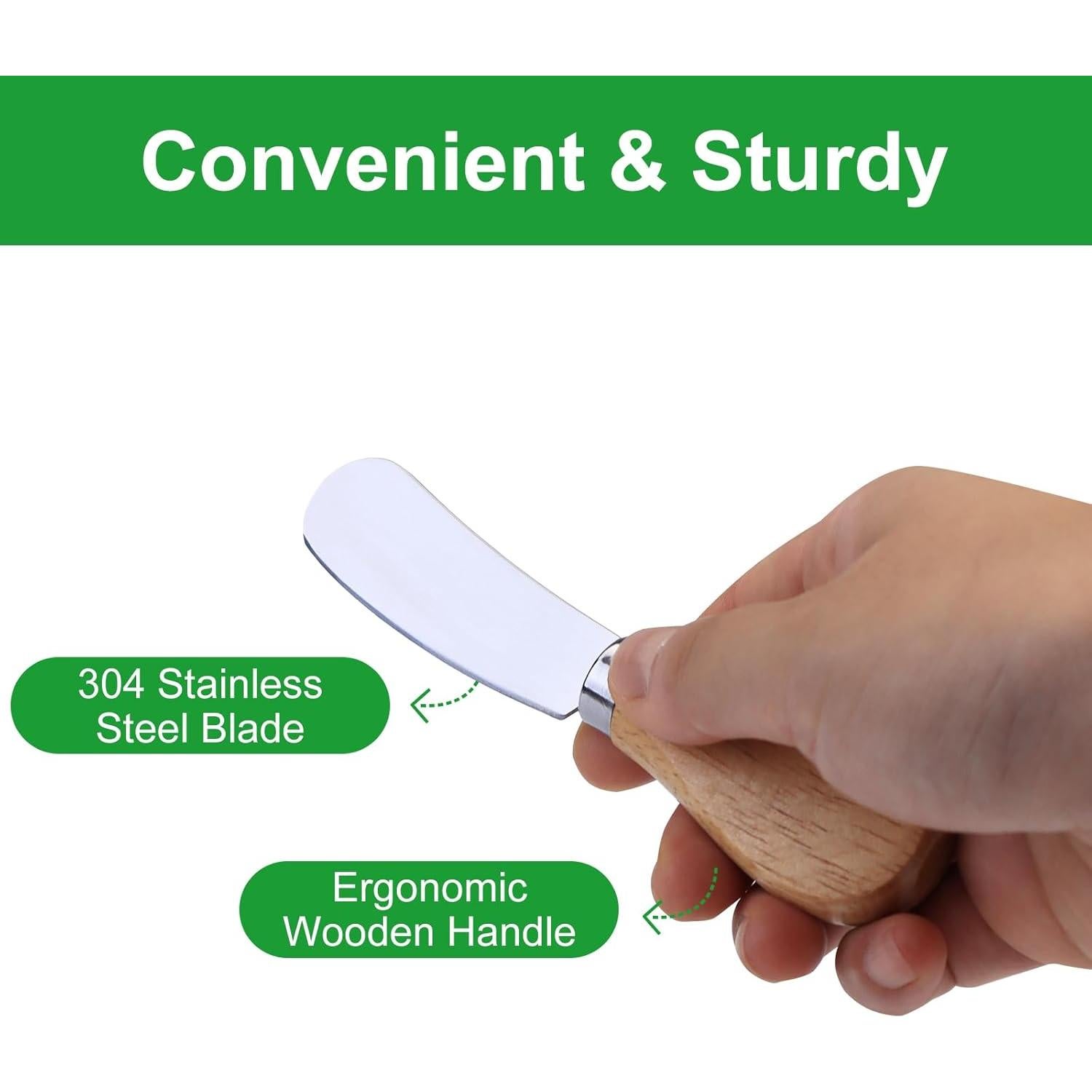 Juego de 10 Espátulas para Queso ProudMoore - Acero Inoxidable