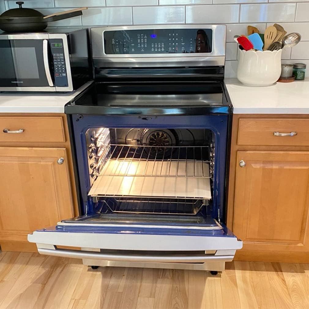 Forro de rejilla de horno Evelots - Juego de 2 - Extra grande - Fibra de vidrio antiadherente - 260°C