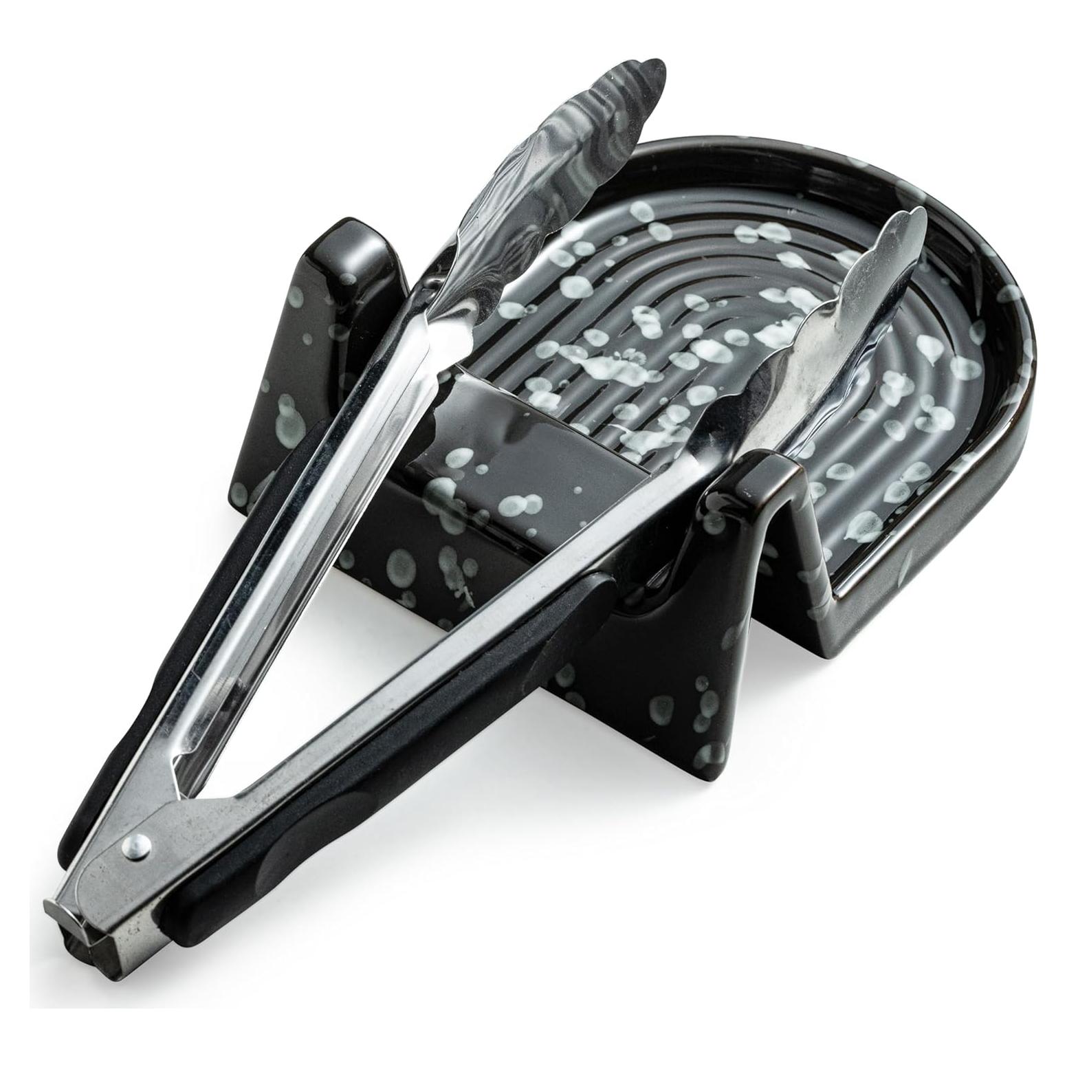 Soporte de Cuchara de Cerámica Cormomu Negro 15.24x11.43 cm