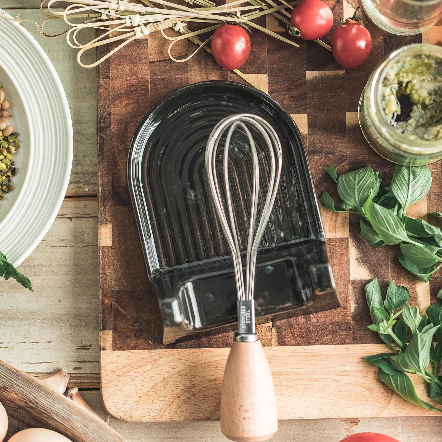 Soporte de Cuchara de Cerámica Cormomu Negro 15.24x11.43 cm