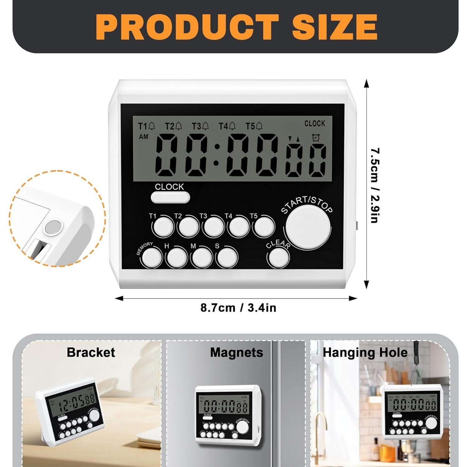 Temporizador Digital 5 Canales REXS YS355 con Pantalla LCD