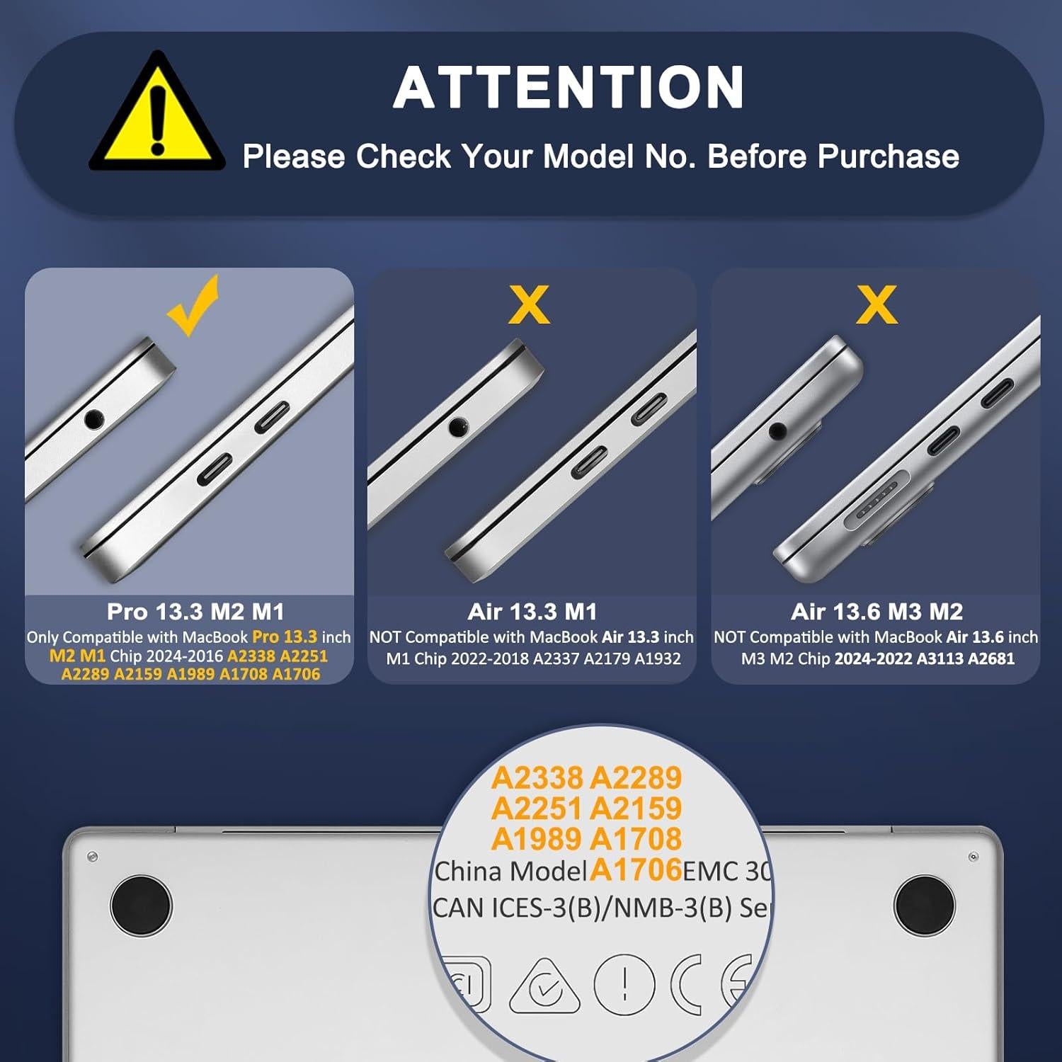 Funda Dura MOSISO para MacBook Pro 13" M2/M1 Azul Claro