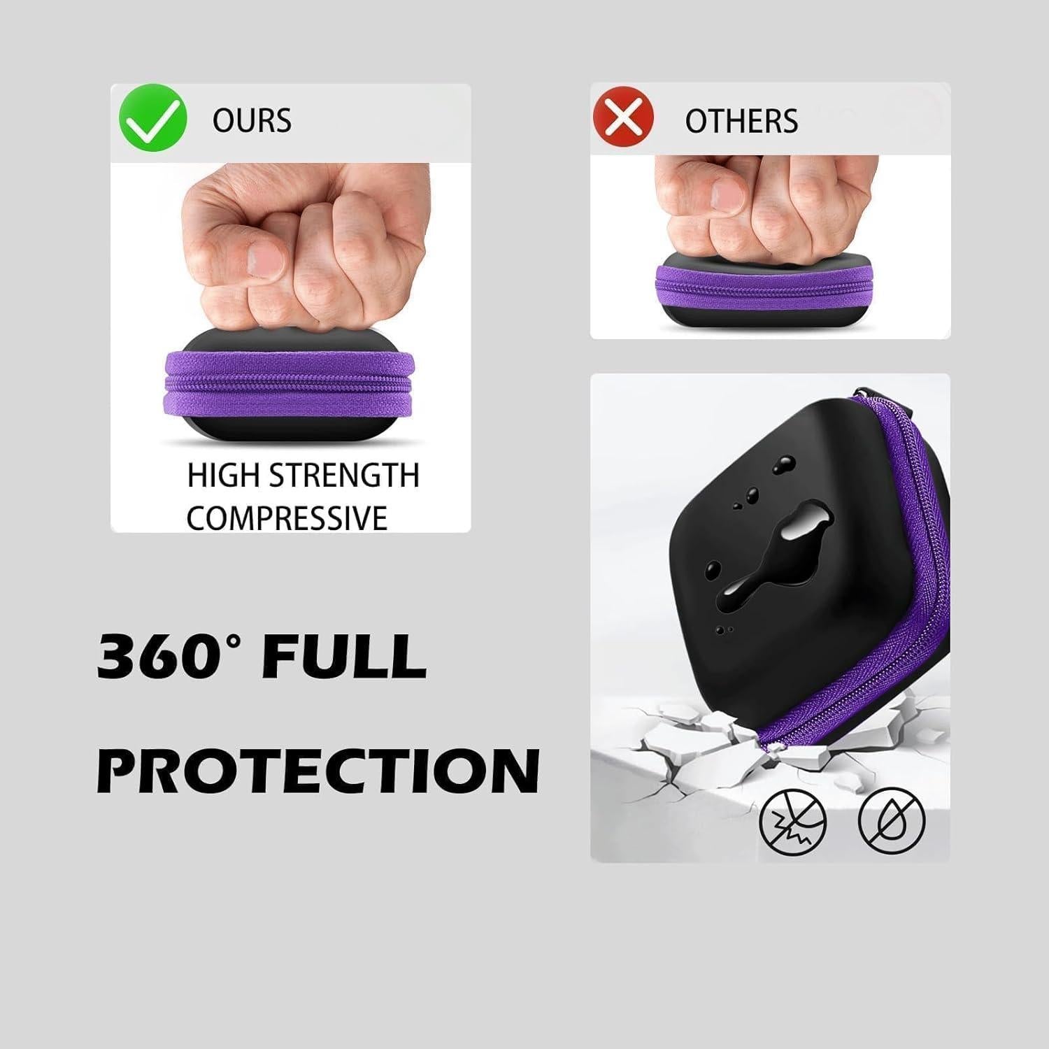 Funda de Almacenamiento para Auriculares Linsaner - 2 Unidades, Negro y Púrpura