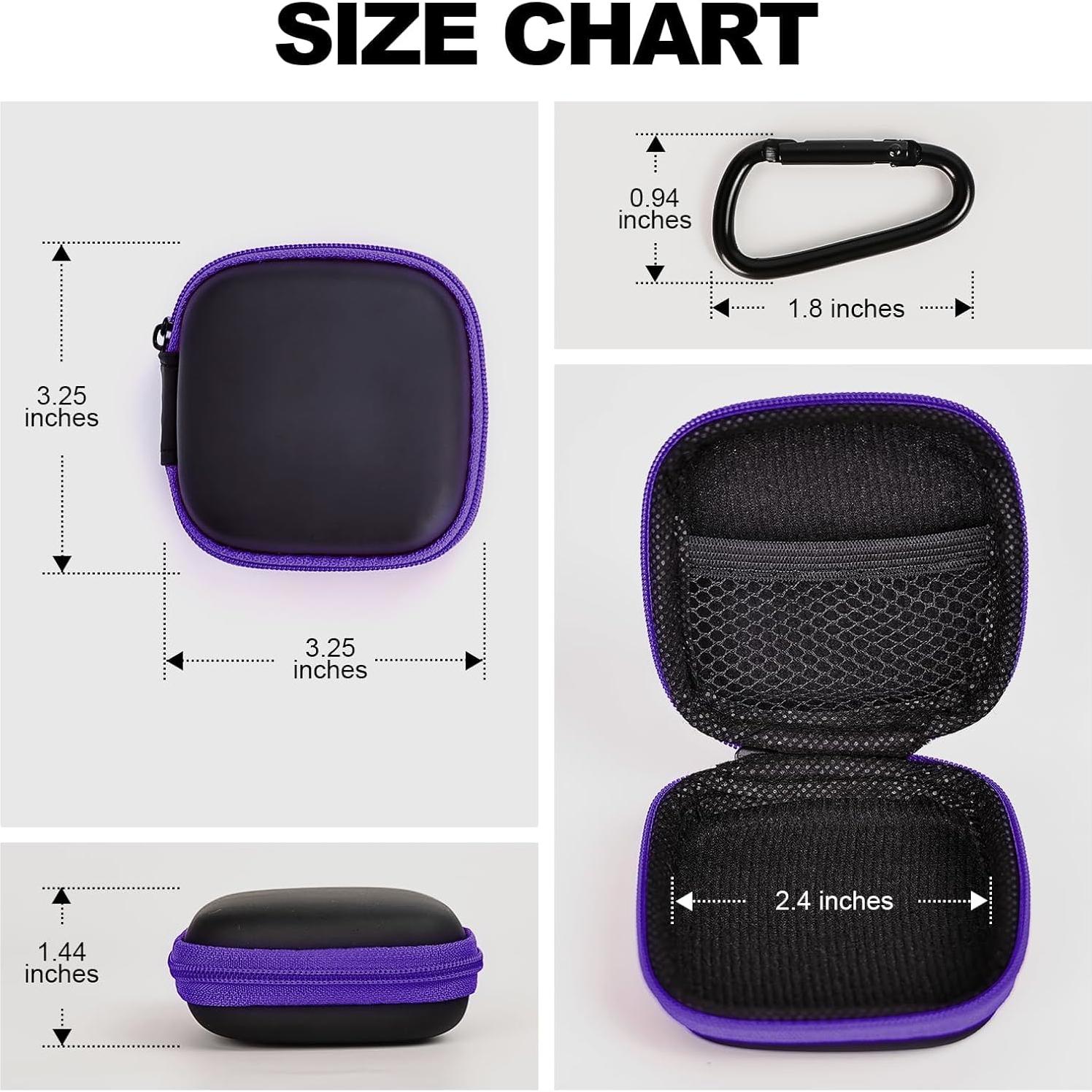 Funda de Almacenamiento para Auriculares Linsaner - 2 Unidades, Negro y Púrpura