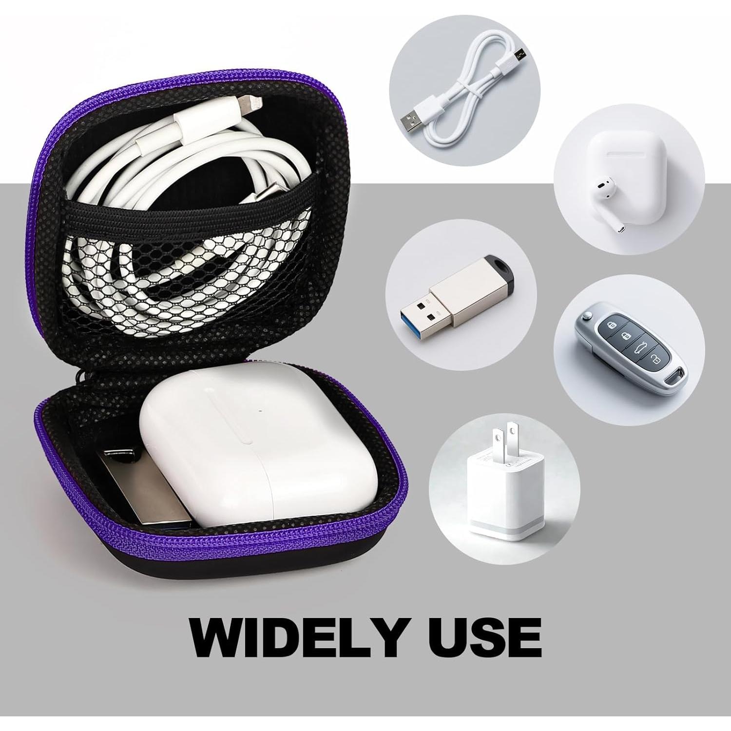 Funda de Almacenamiento para Auriculares Linsaner - 2 Unidades, Negro y Púrpura